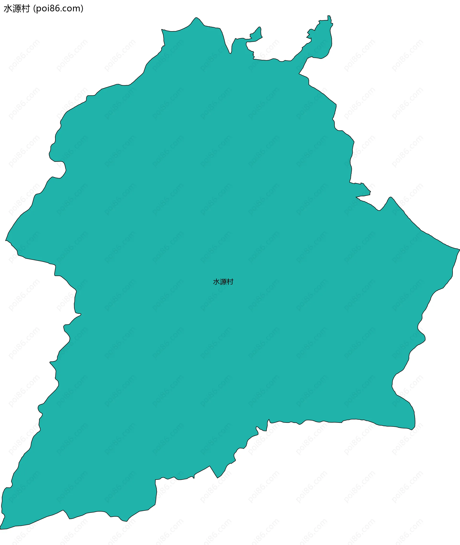 水源村边界地图
