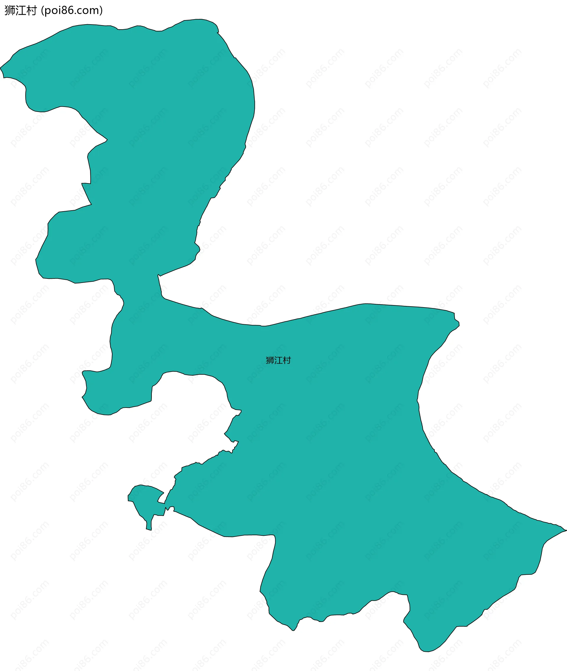 狮江村边界地图