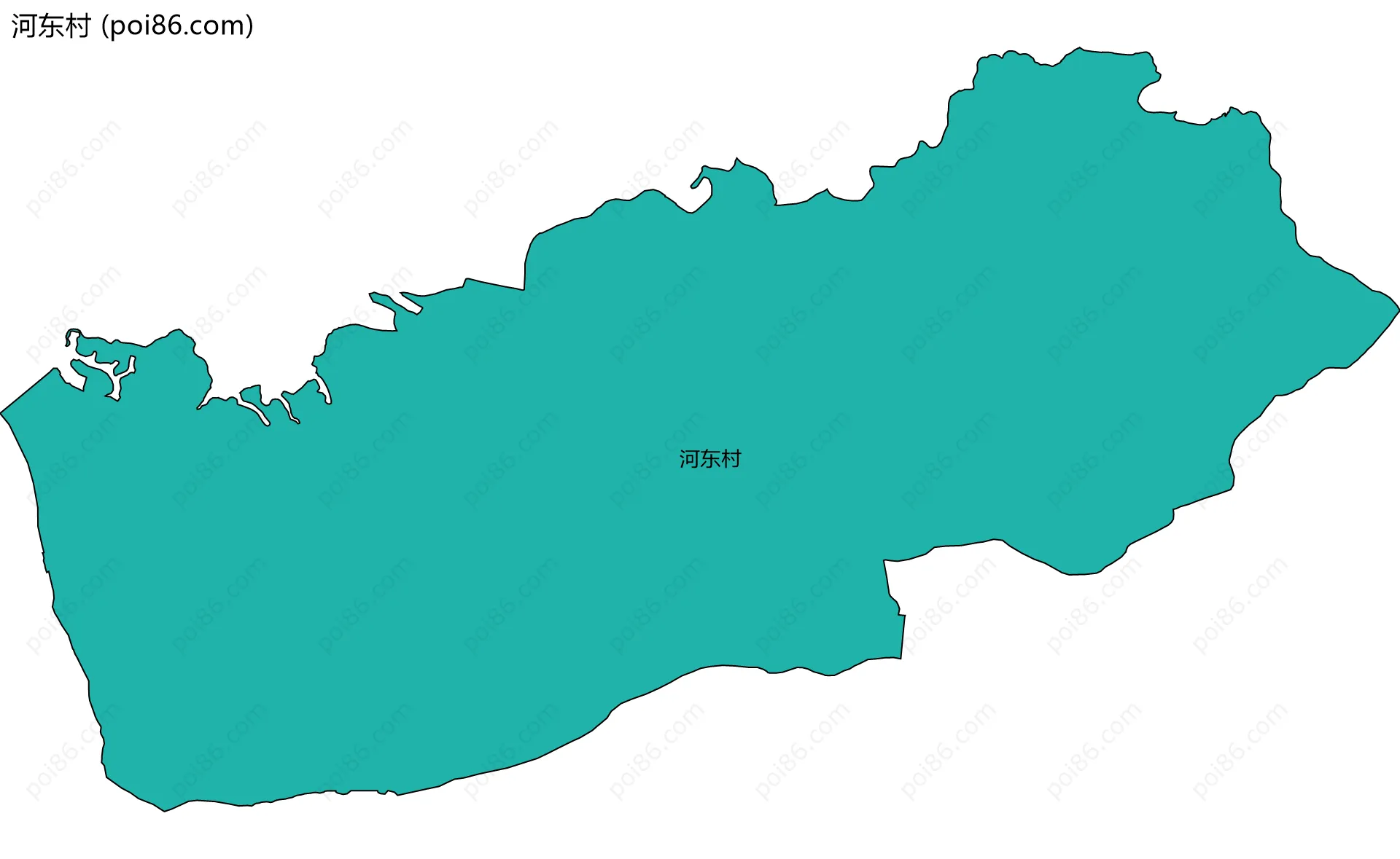 河东村边界地图