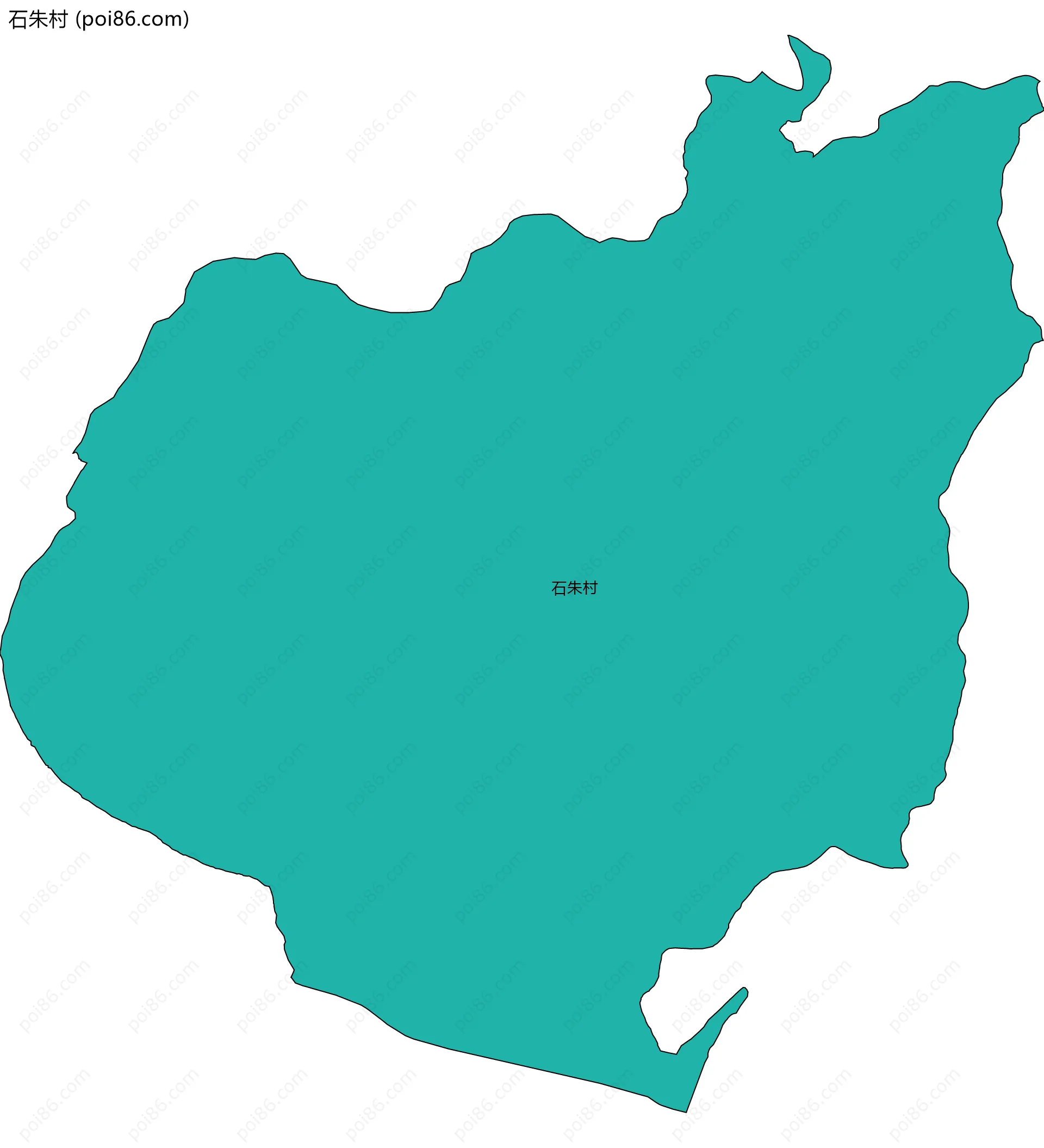 石朱村边界地图