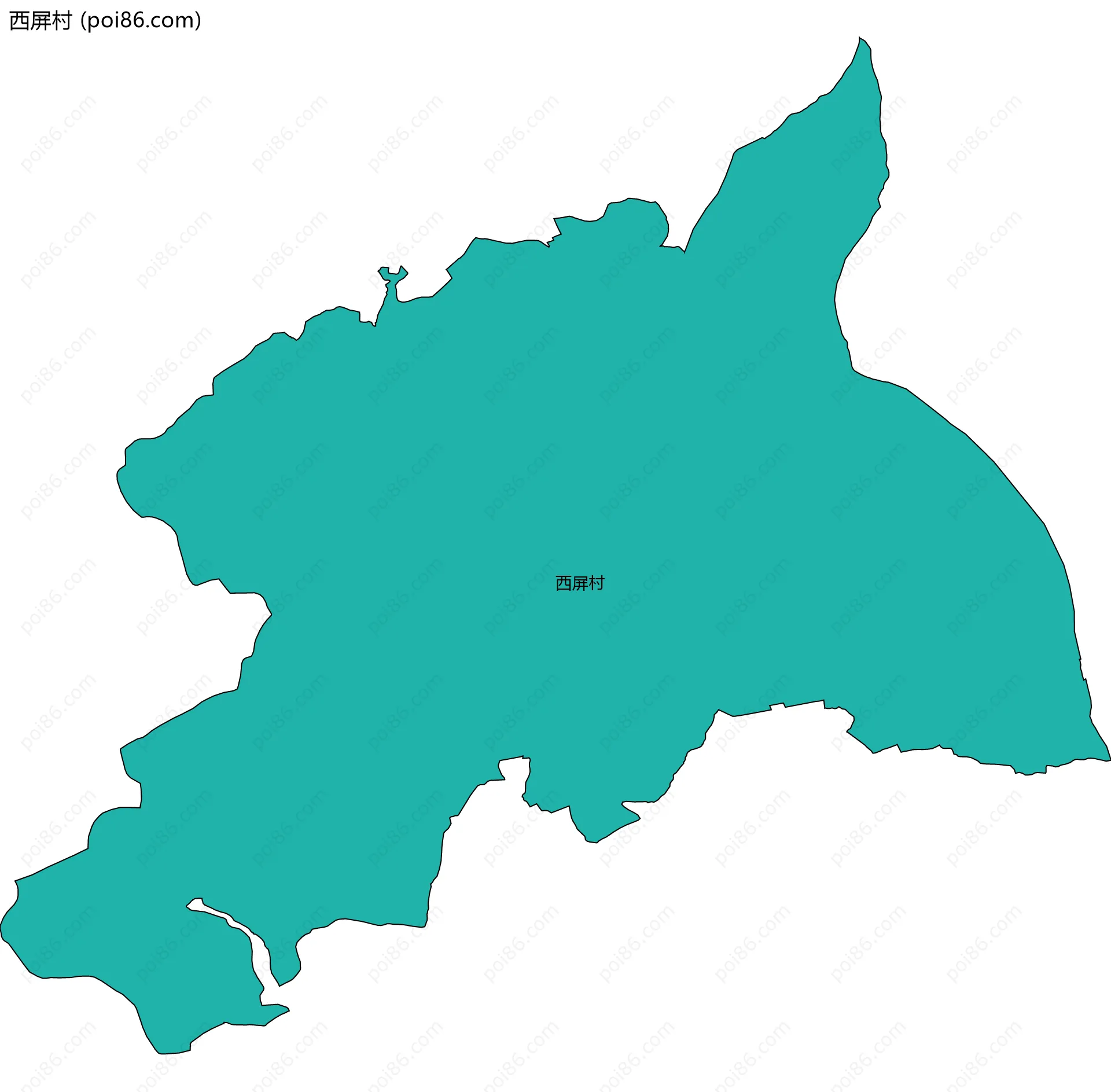 西屏村边界地图