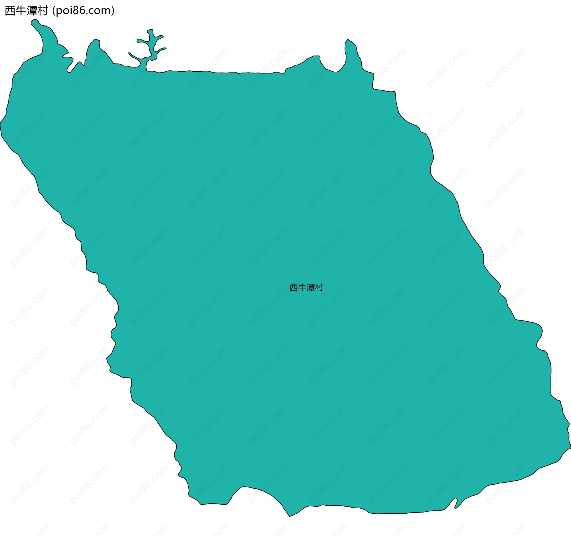 西牛潭村边界地图