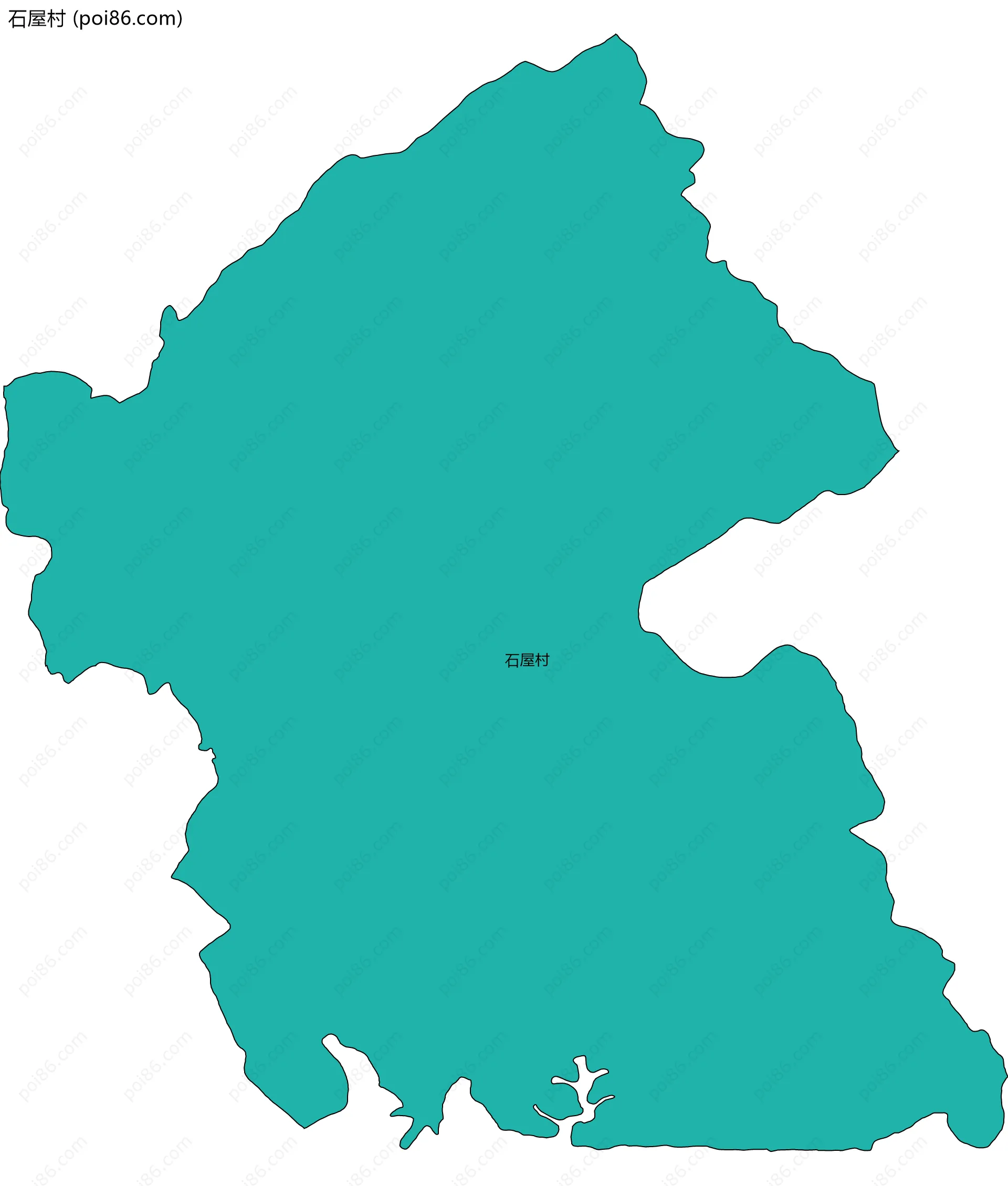 石屋村边界地图