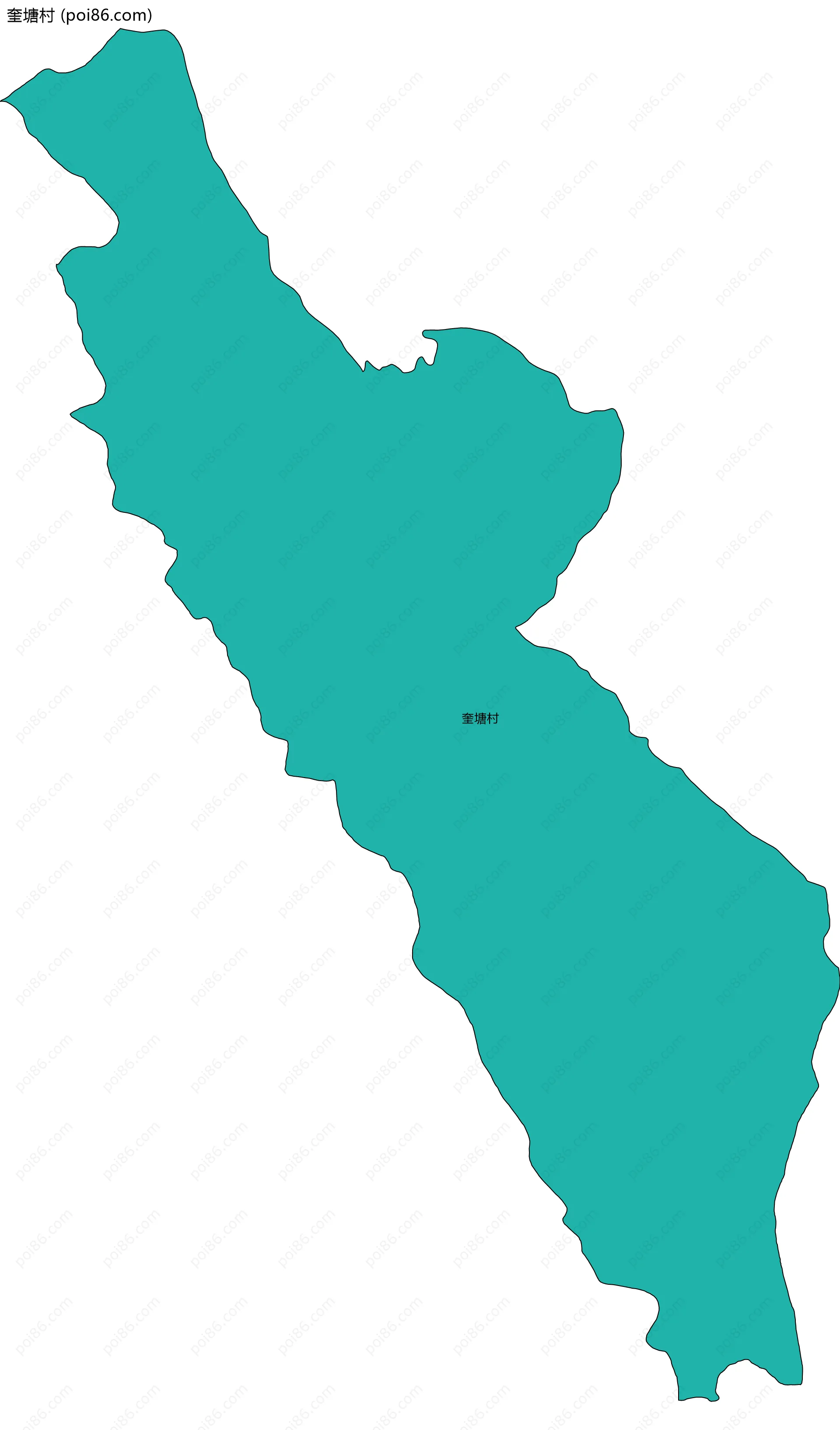 奎塘村边界地图
