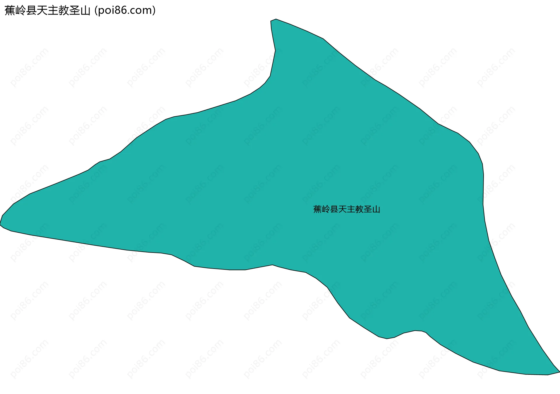 蕉岭县天主教圣山边界地图
