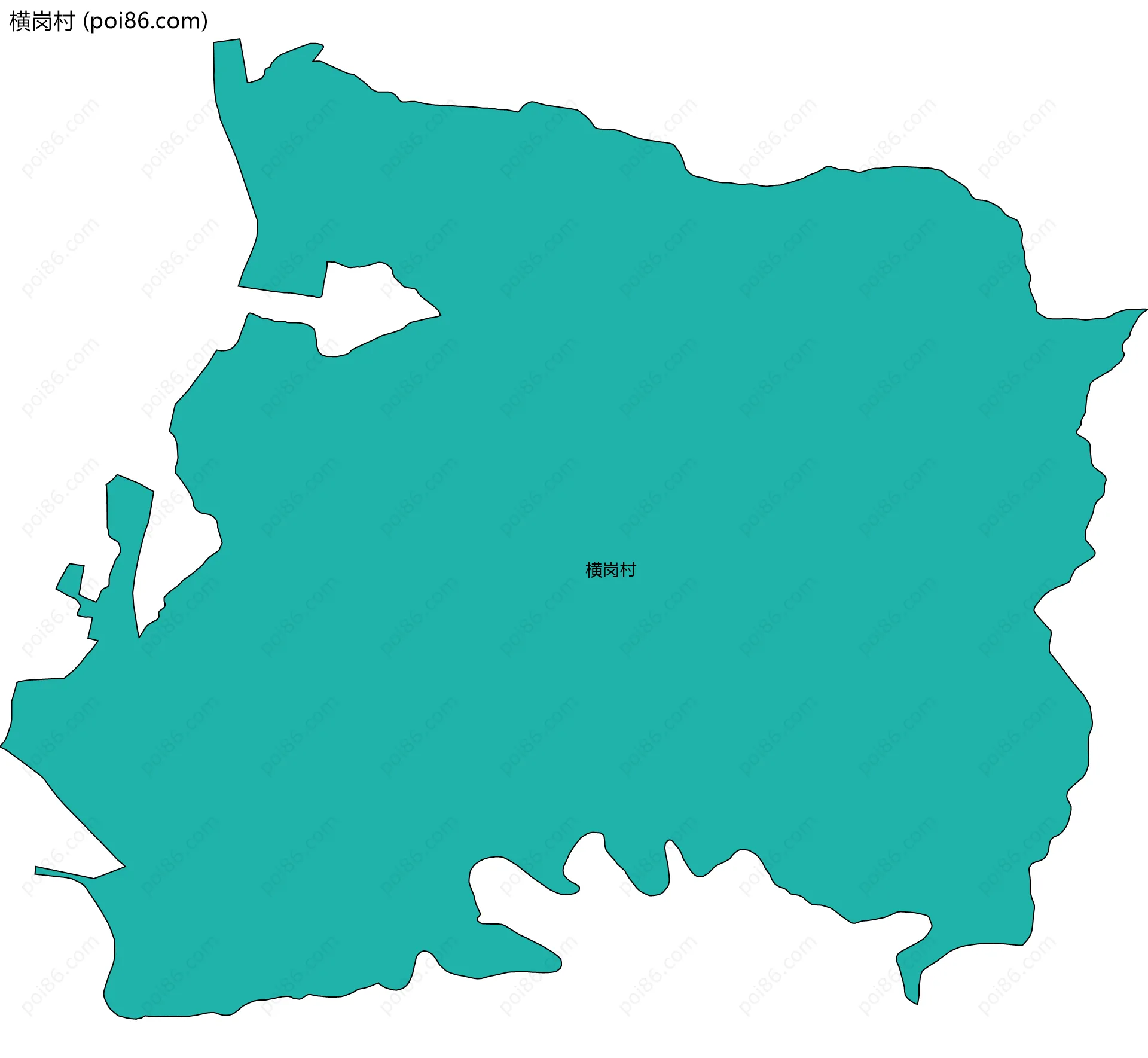 横岗村边界地图