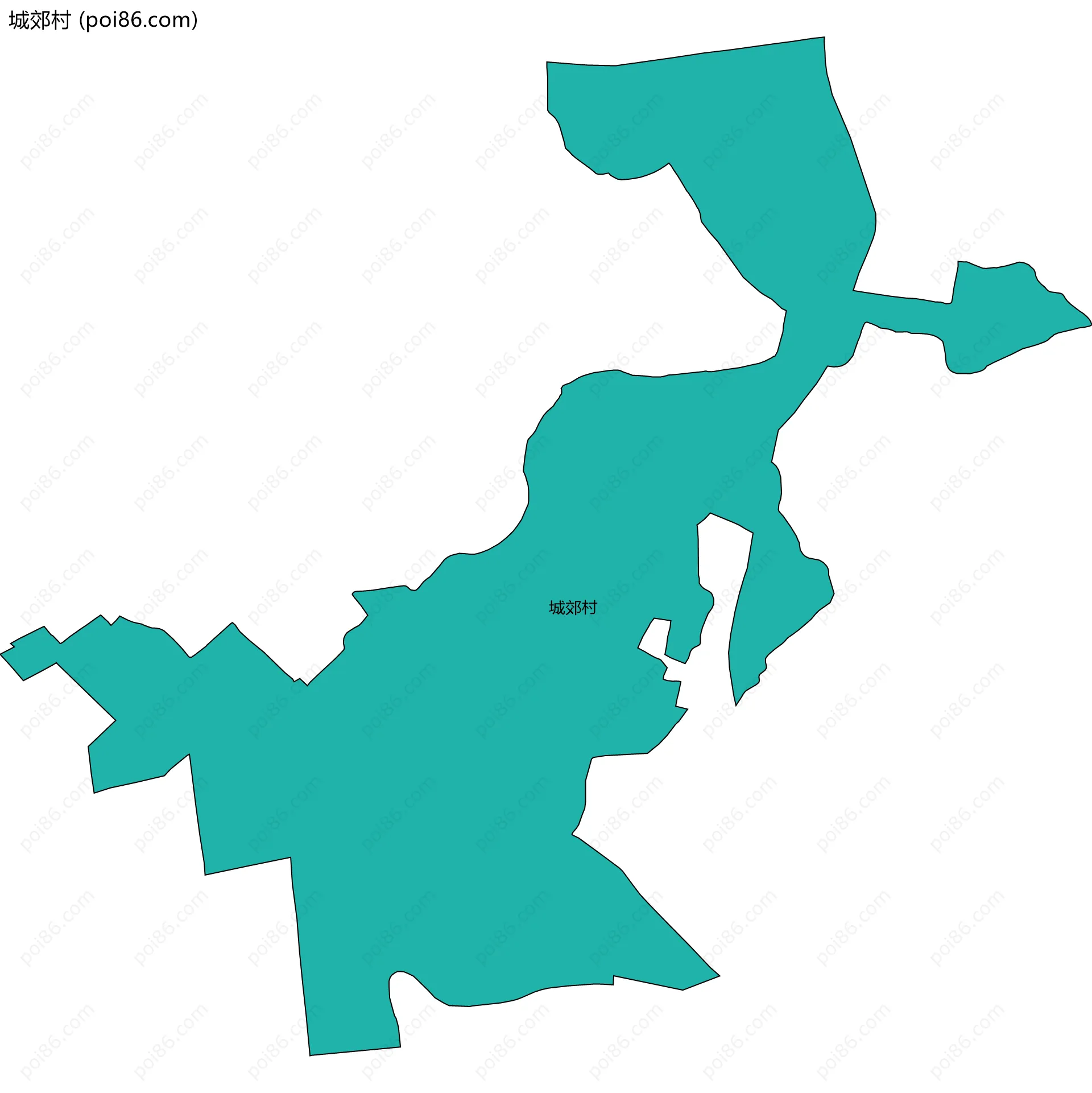 城郊村边界地图