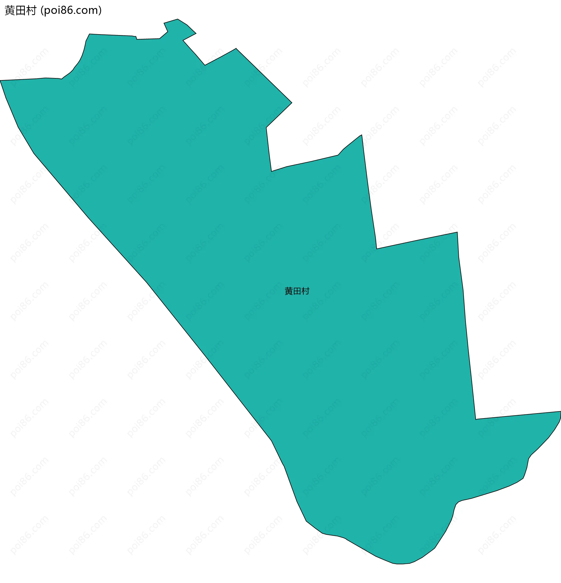黄田村边界地图