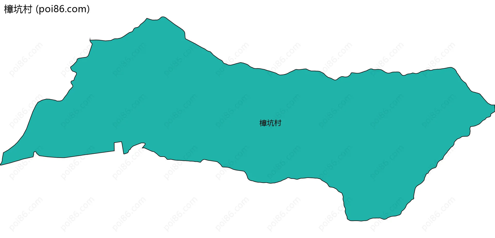 樟坑村边界地图