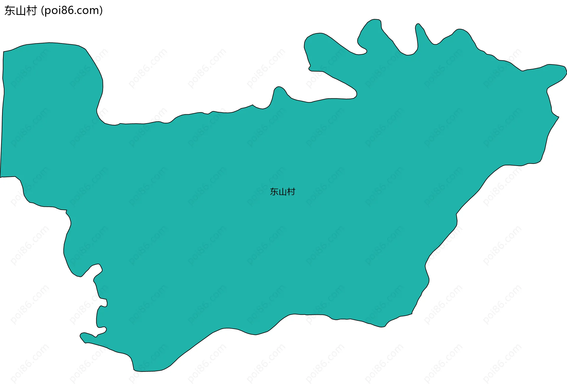 东山村边界地图