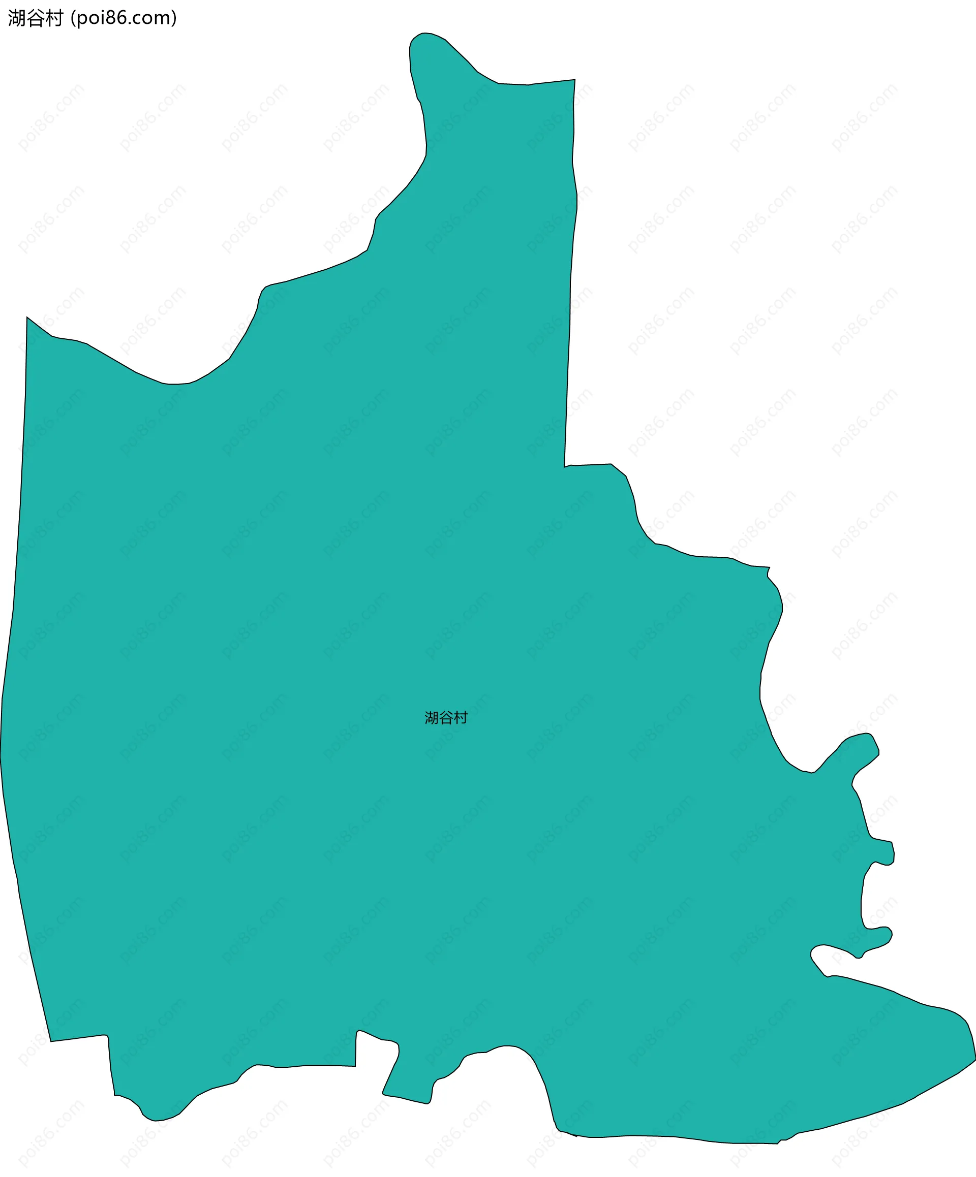 湖谷村边界地图