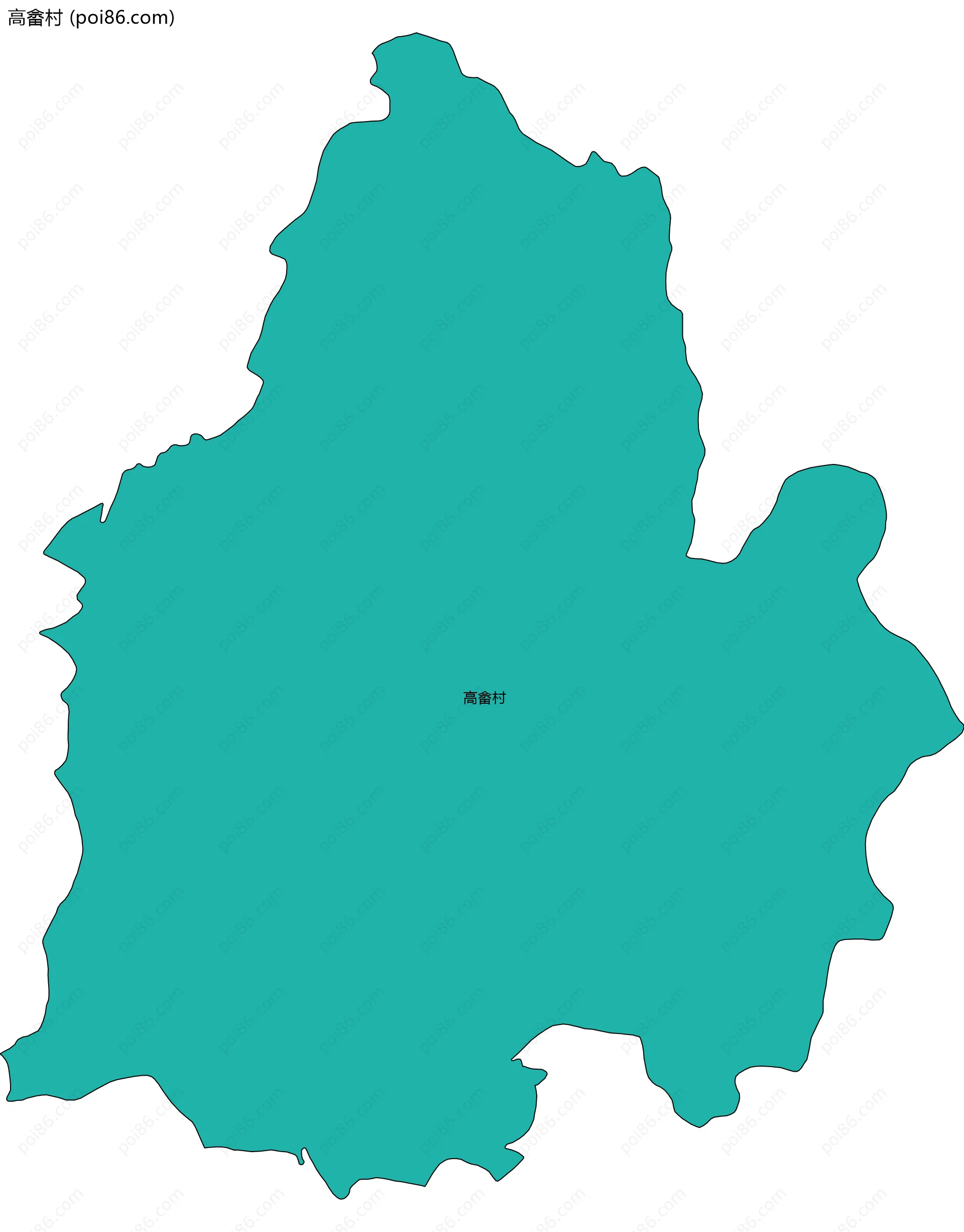 高畲村边界地图