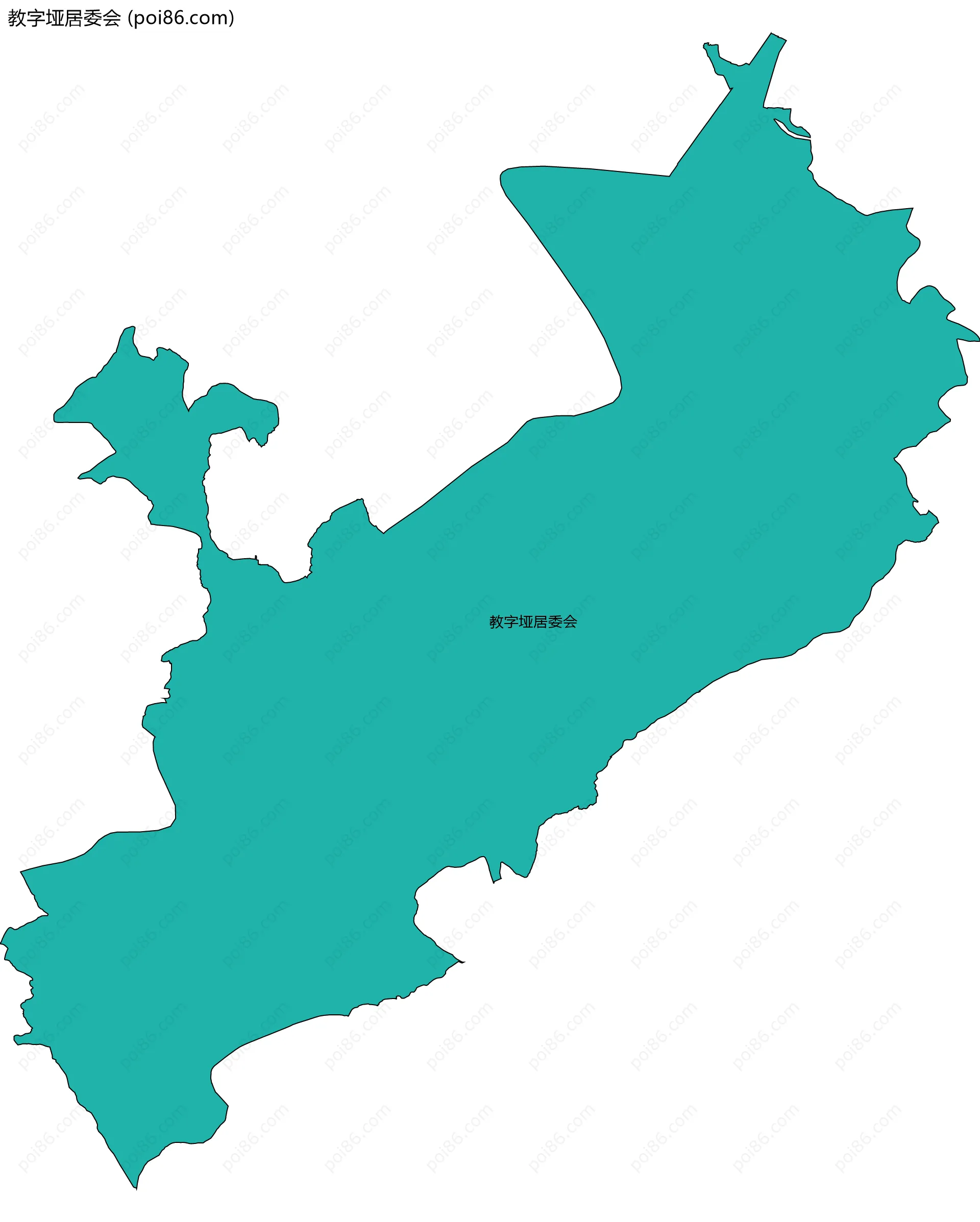 教字垭居委会边界地图