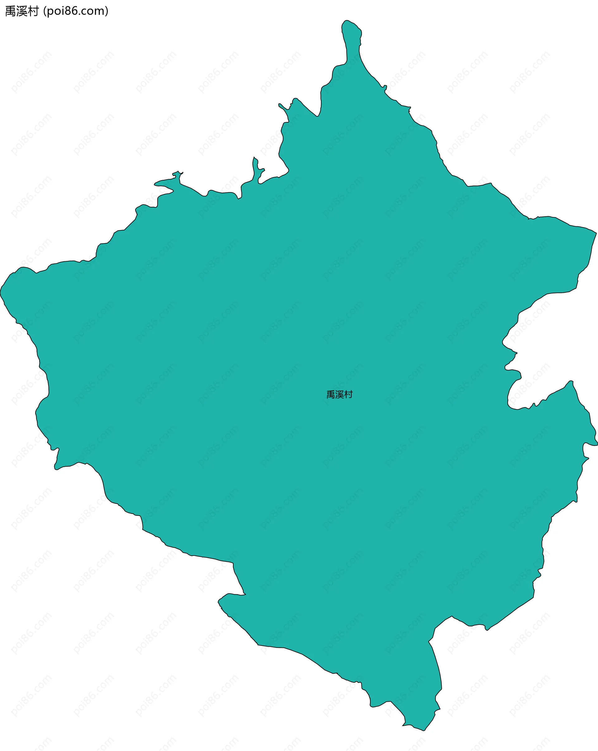 禹溪村边界地图