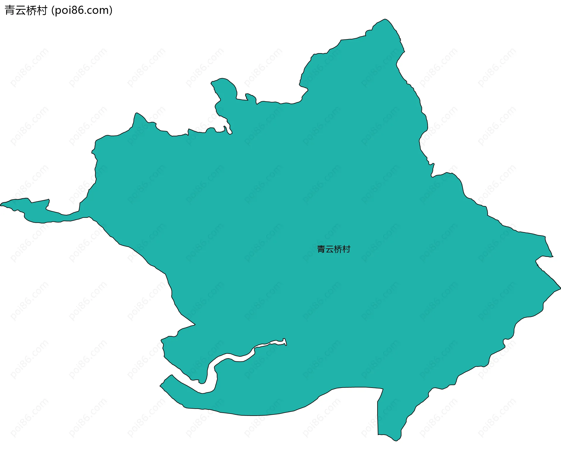 青云桥村边界地图