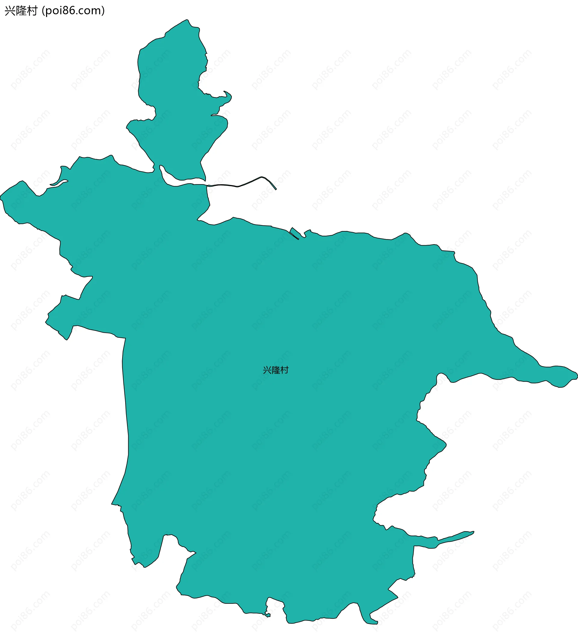 兴隆村边界地图
