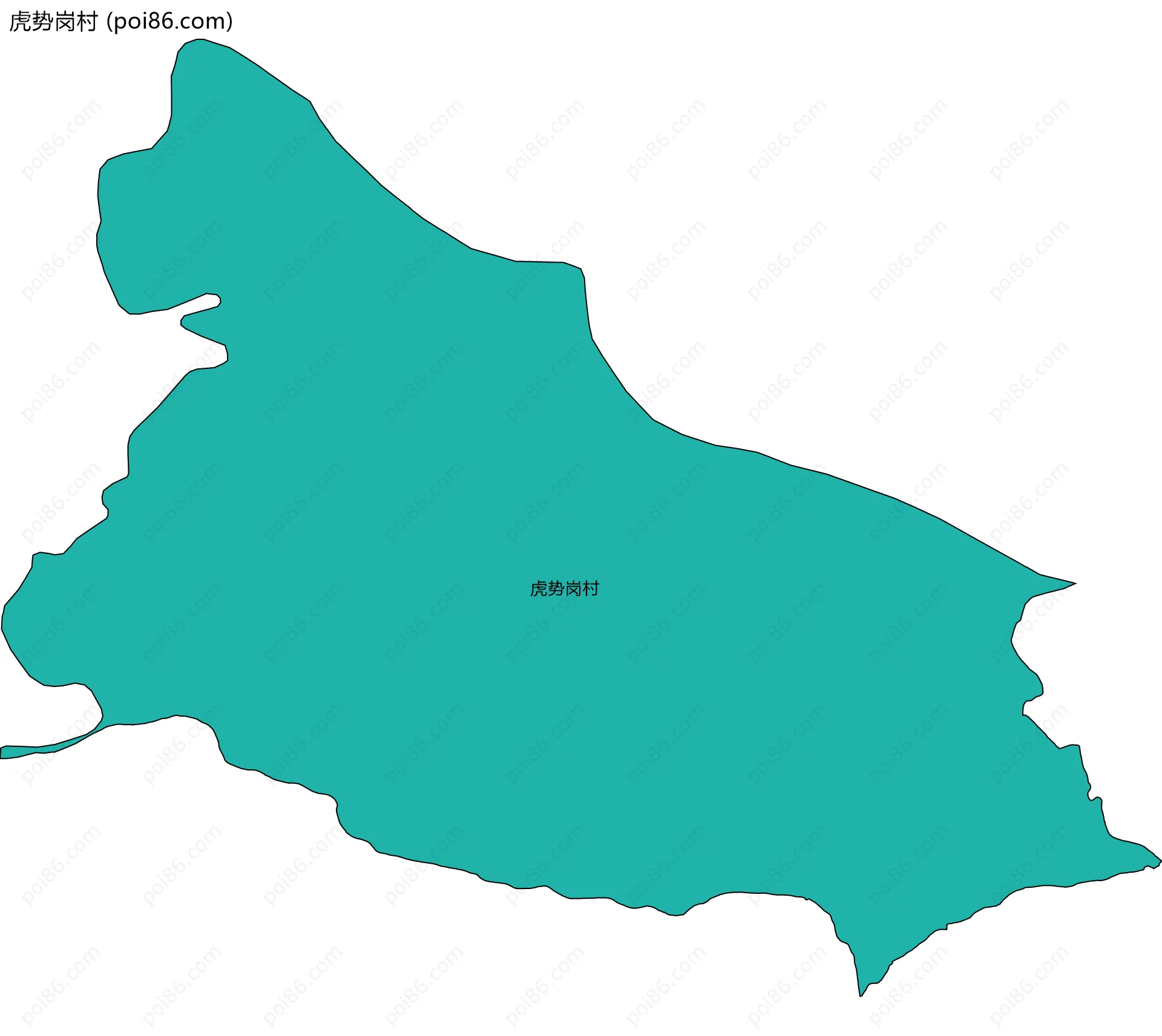 虎势岗村边界地图