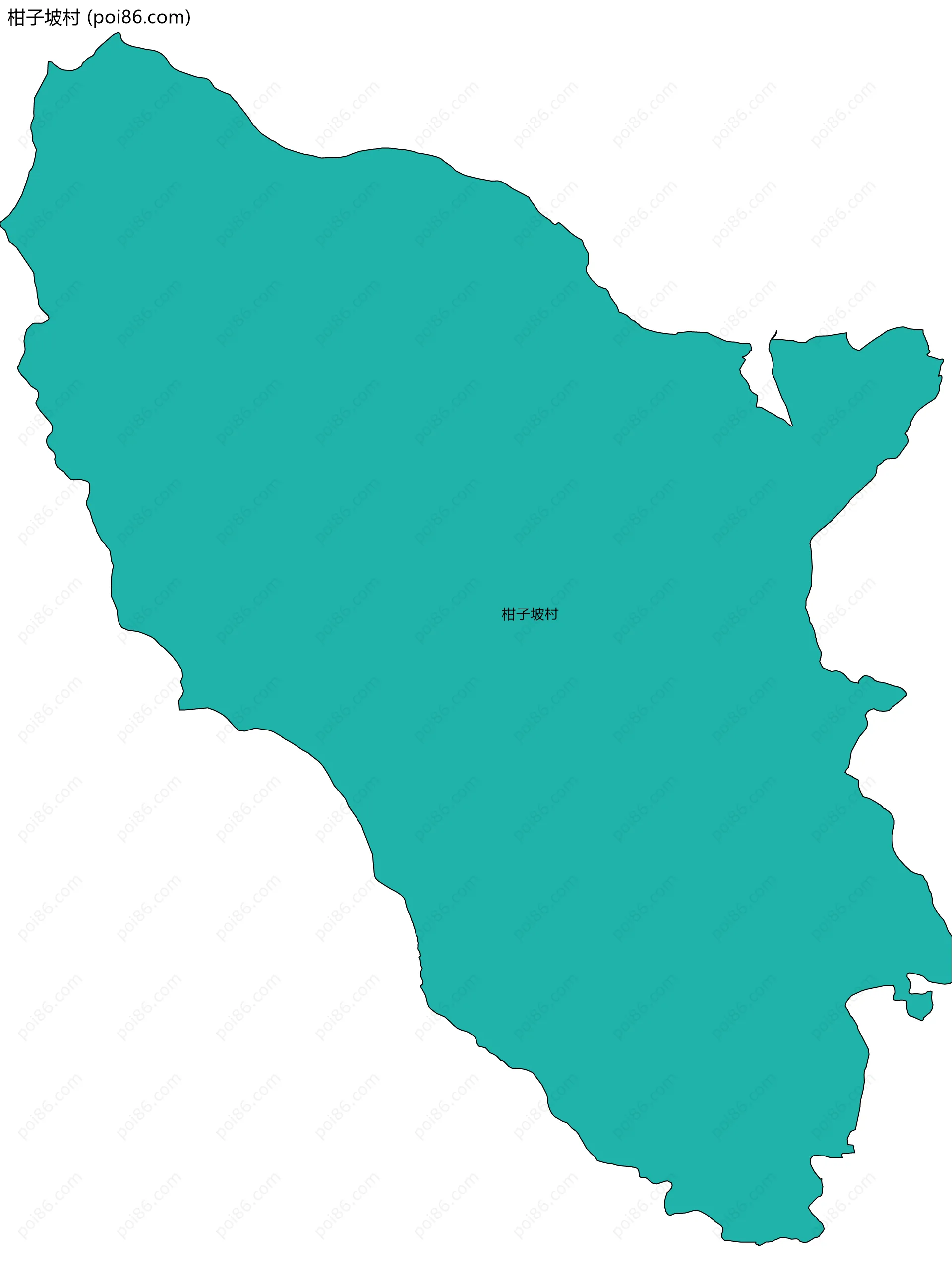 柑子坡村边界地图