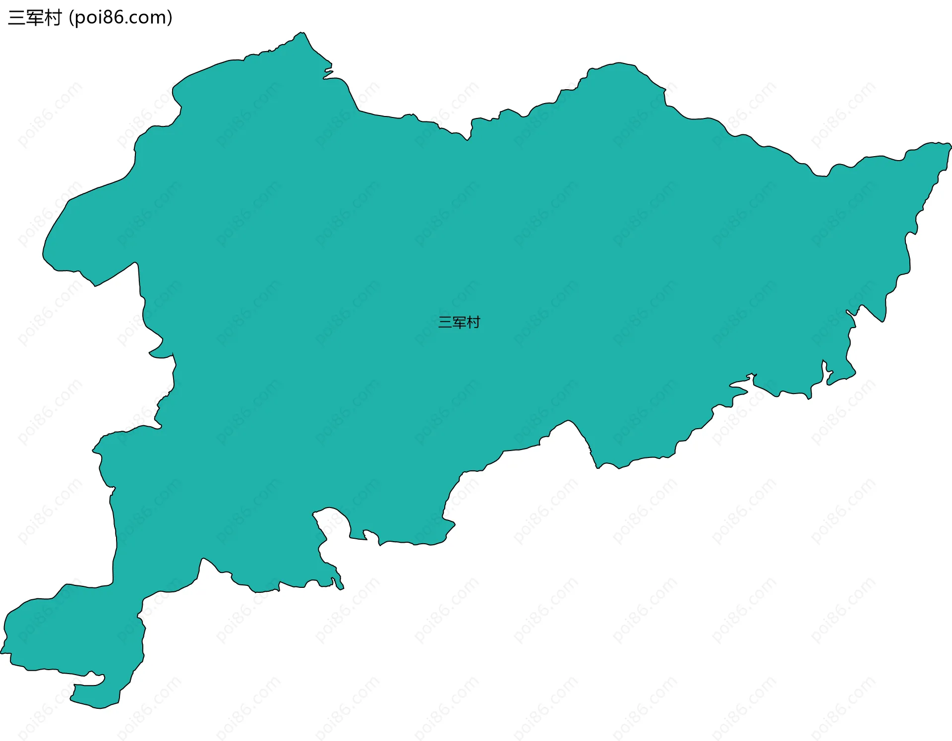 三军村边界地图