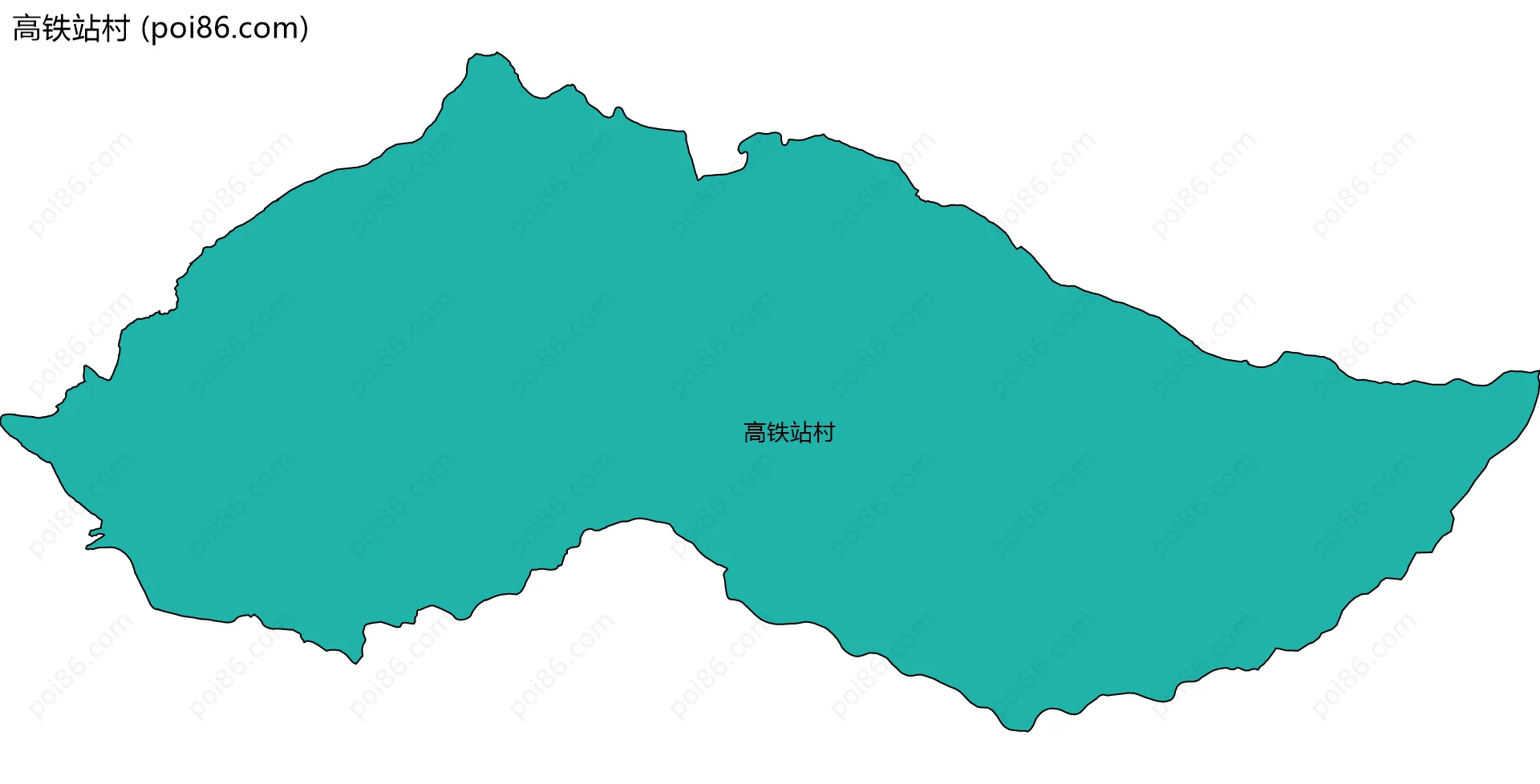 高铁站村边界地图