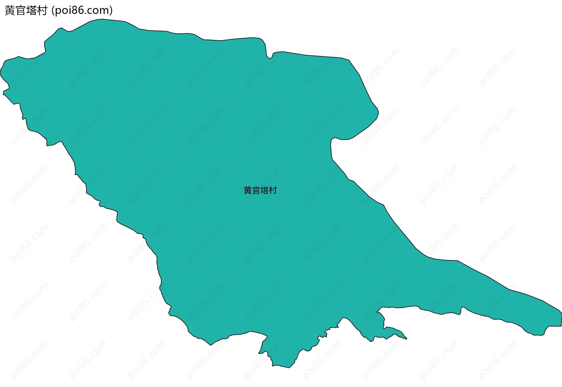 黄官塔村边界地图