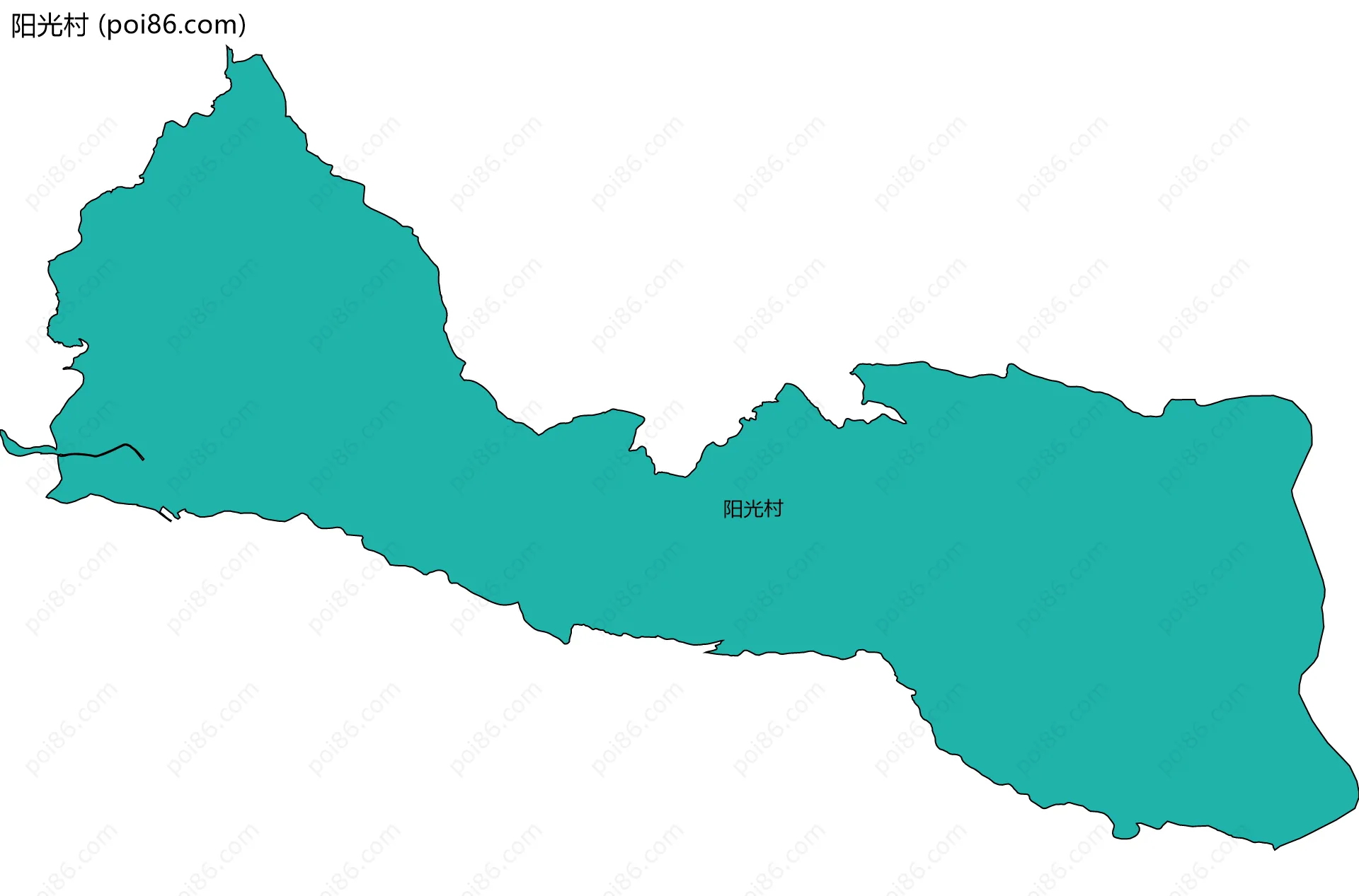 阳光村边界地图