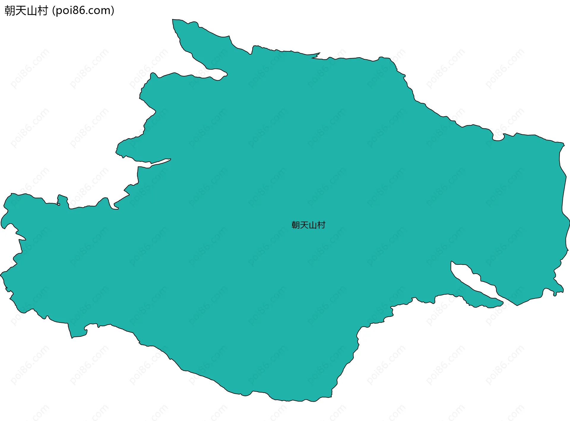 朝天山村边界地图