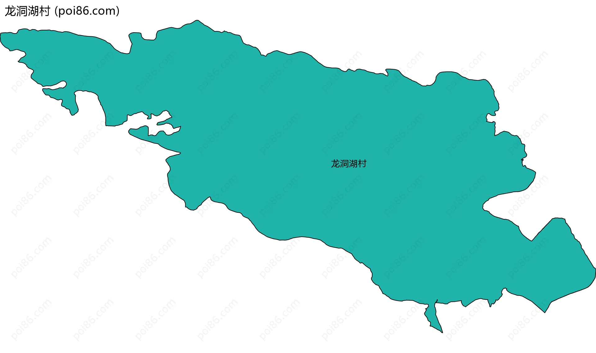 龙洞湖村边界地图