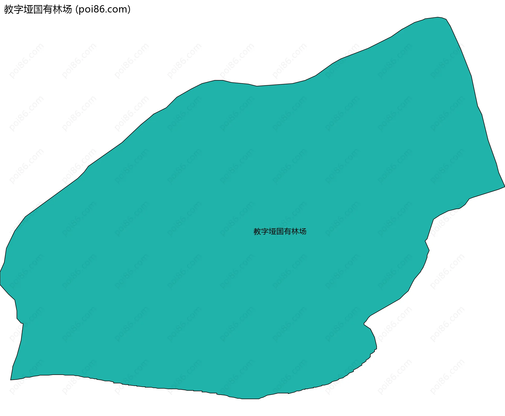 教字垭国有林场边界地图