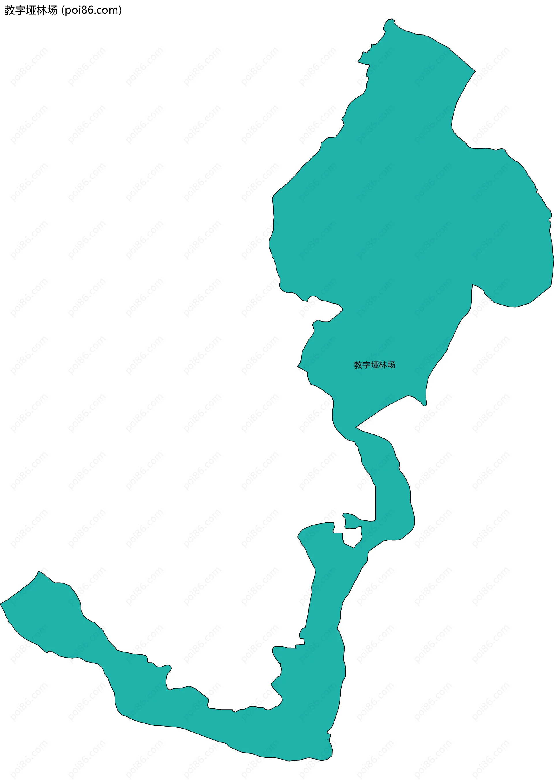 教字垭林场边界地图