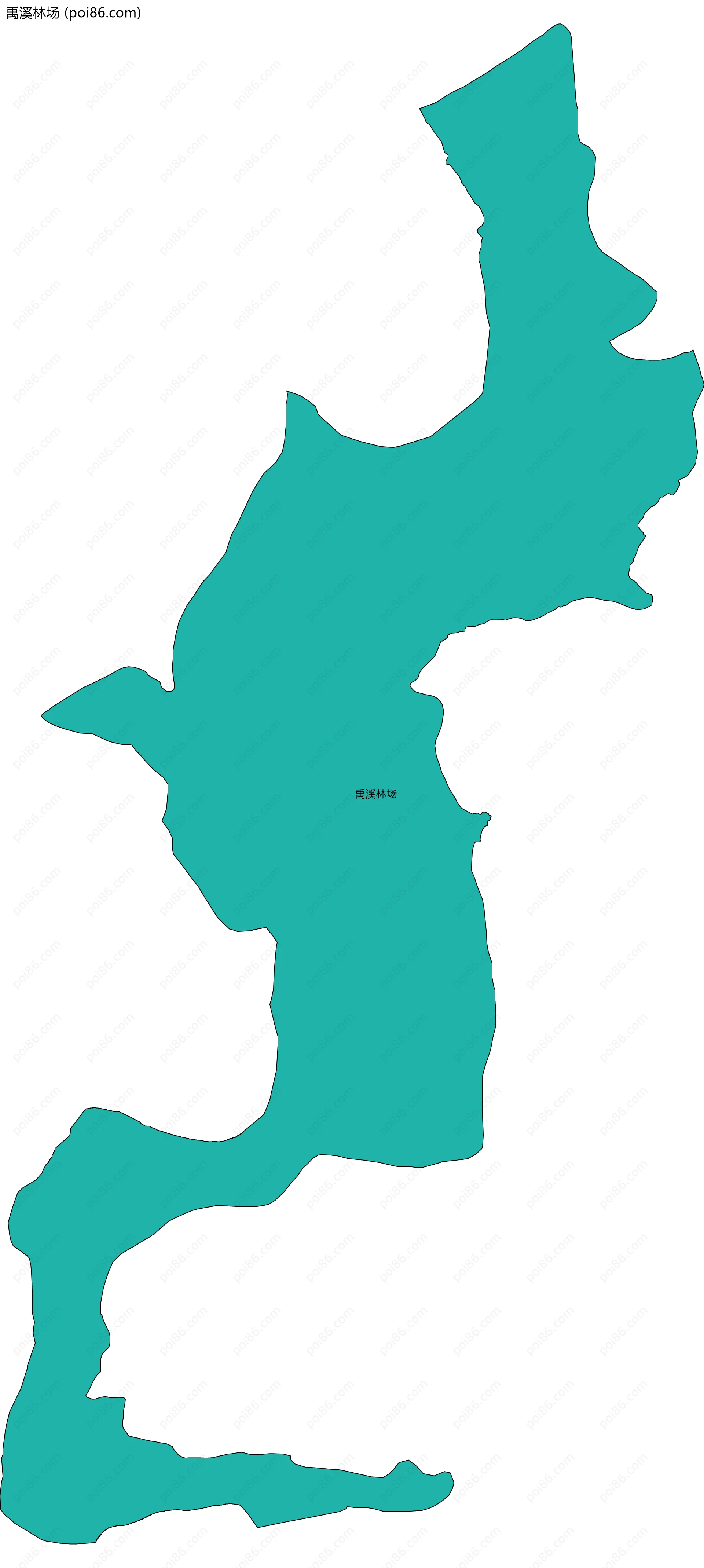 禹溪林场边界地图