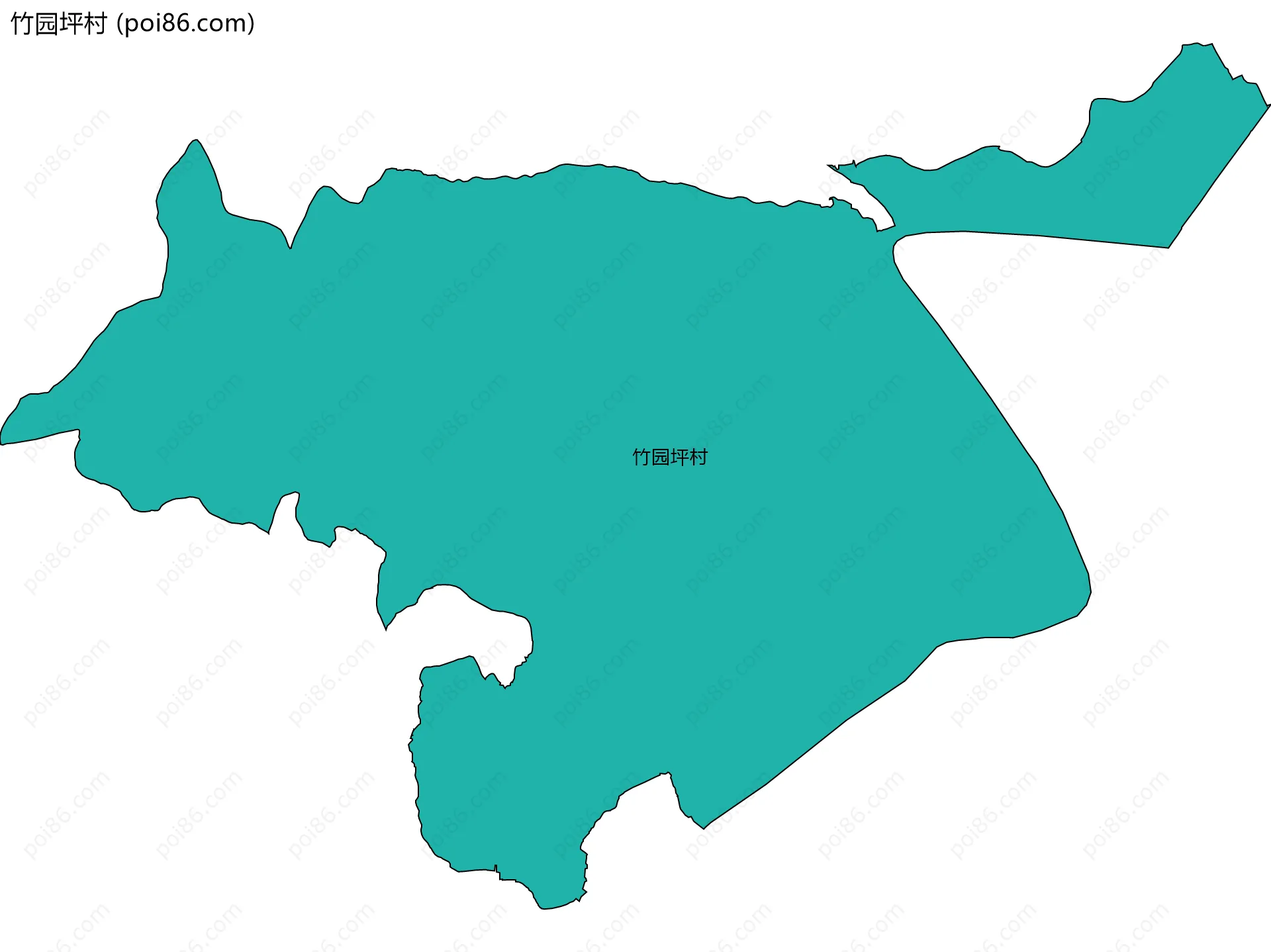 竹园坪村边界地图