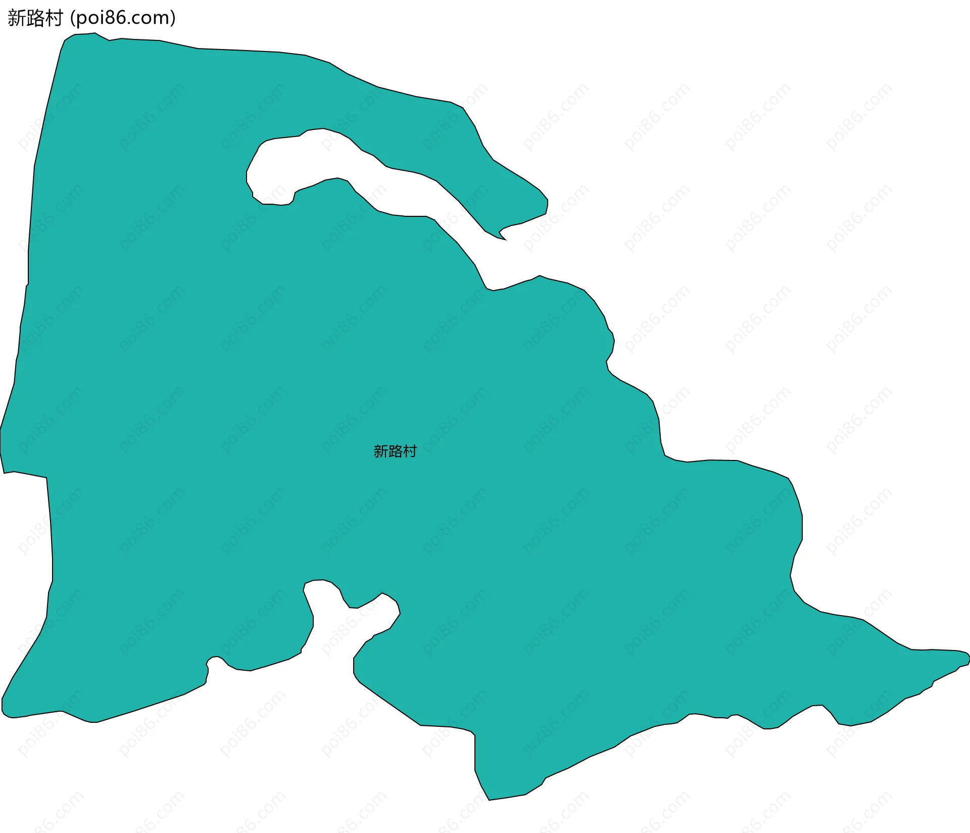 新路村边界地图