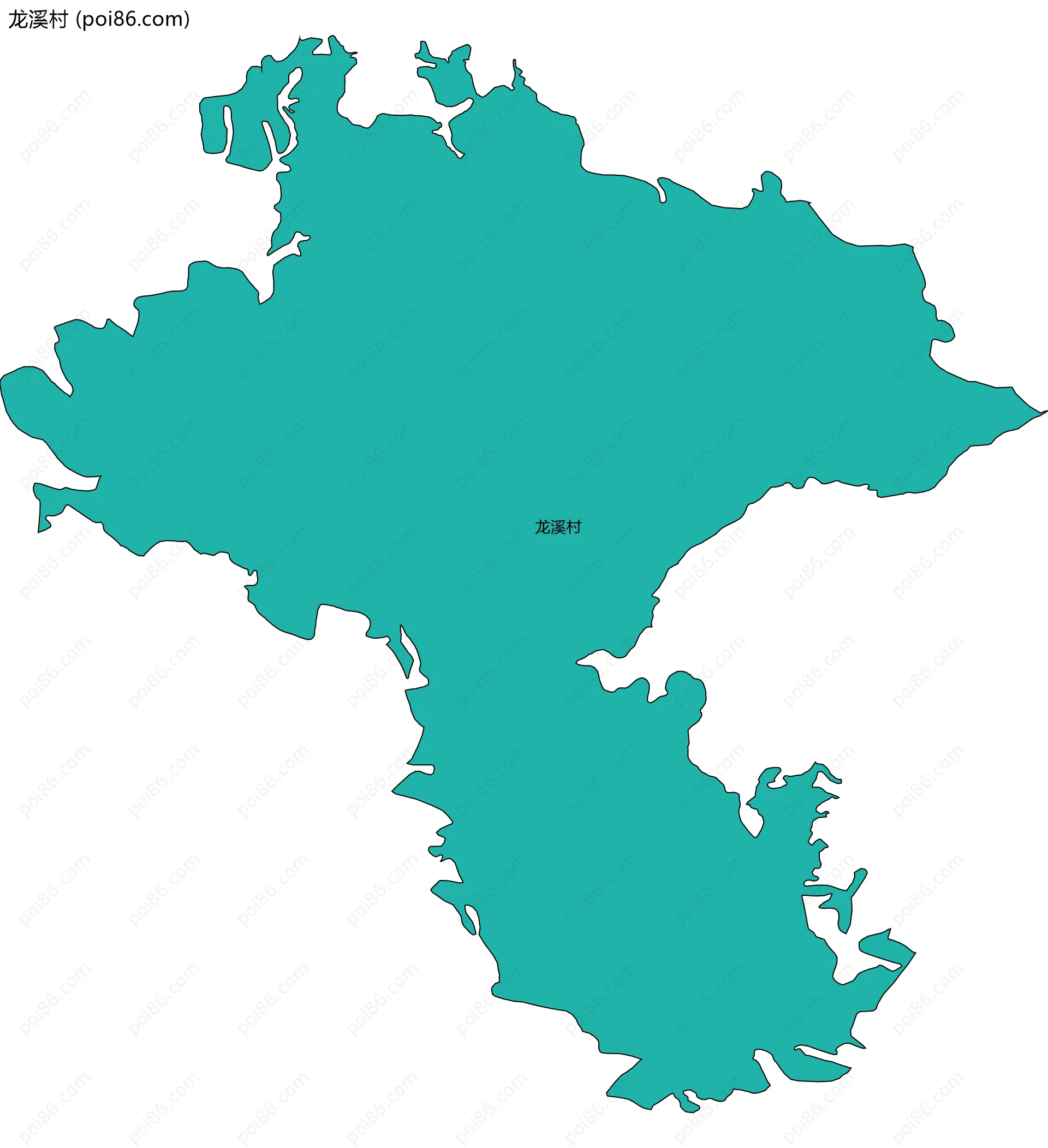 龙溪村边界地图