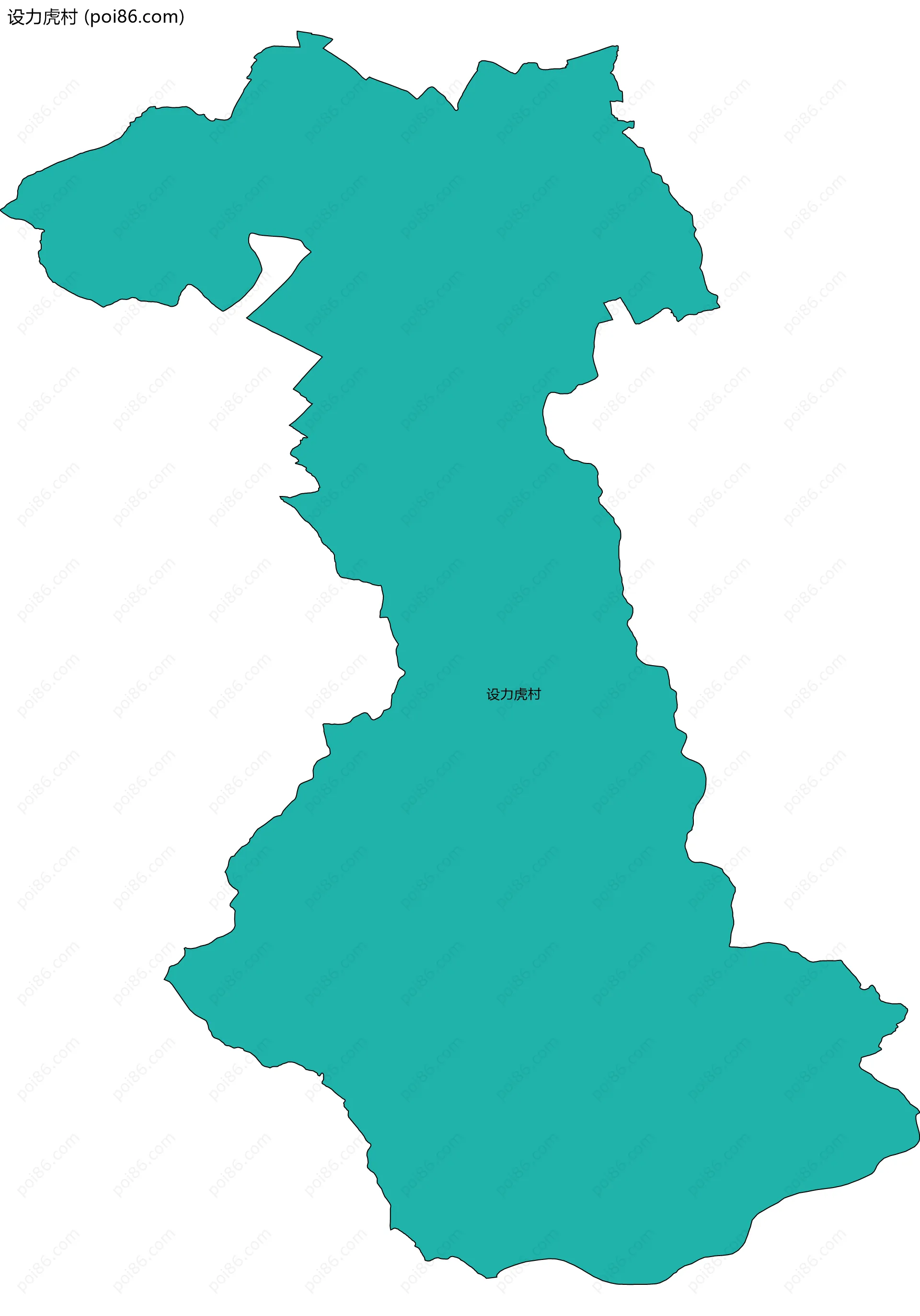 设力虎村边界地图