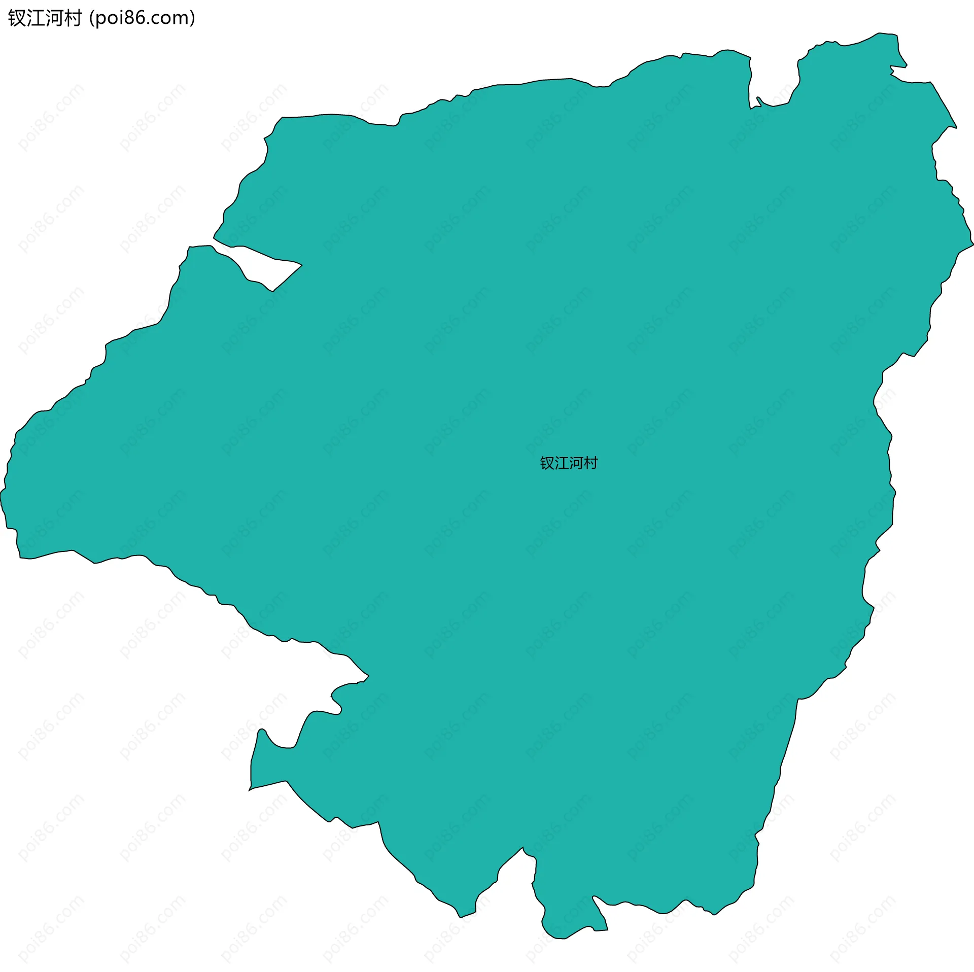 钗江河村边界地图