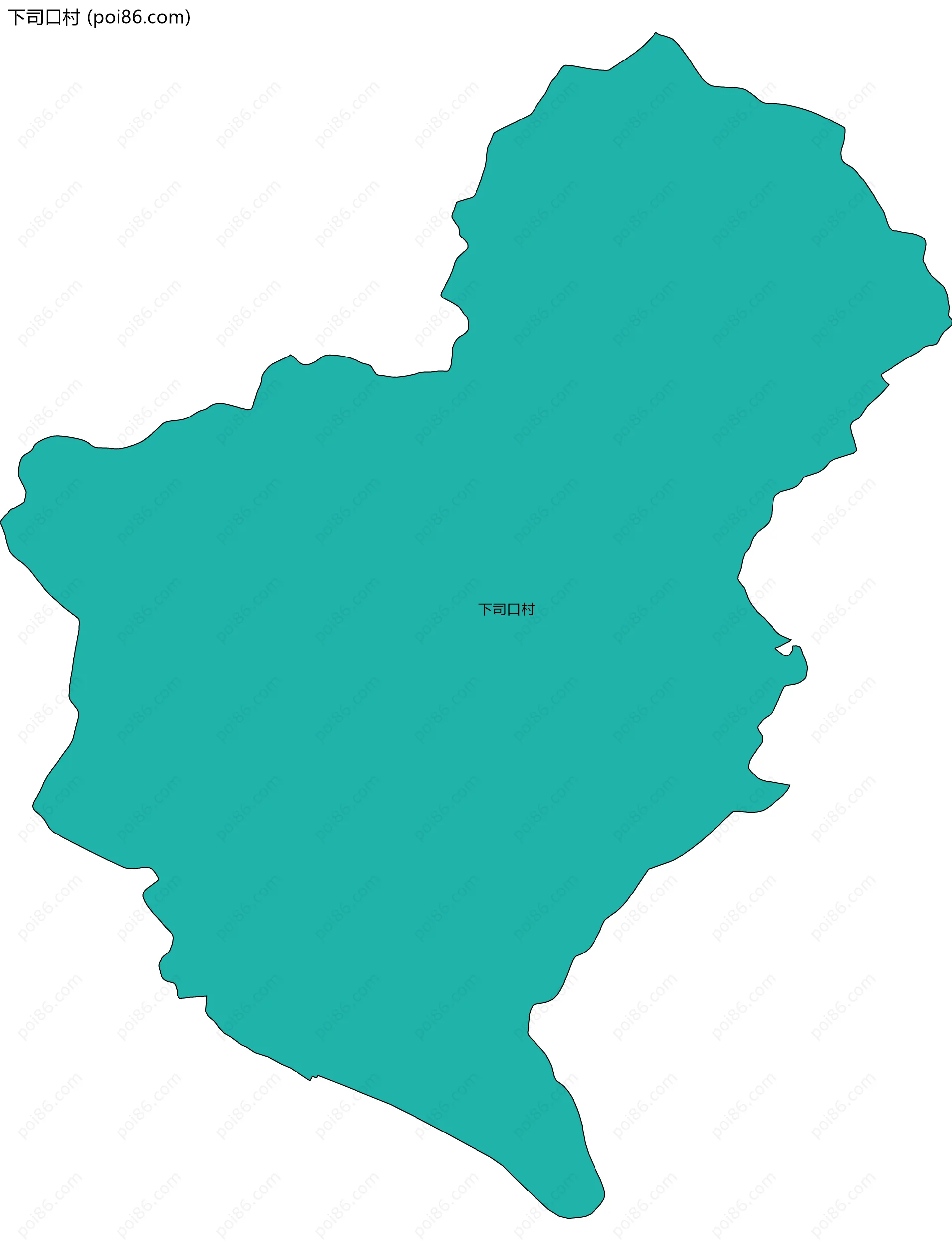 下司口村边界地图
