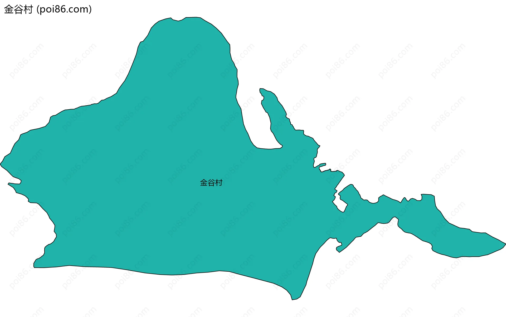 金谷村边界地图