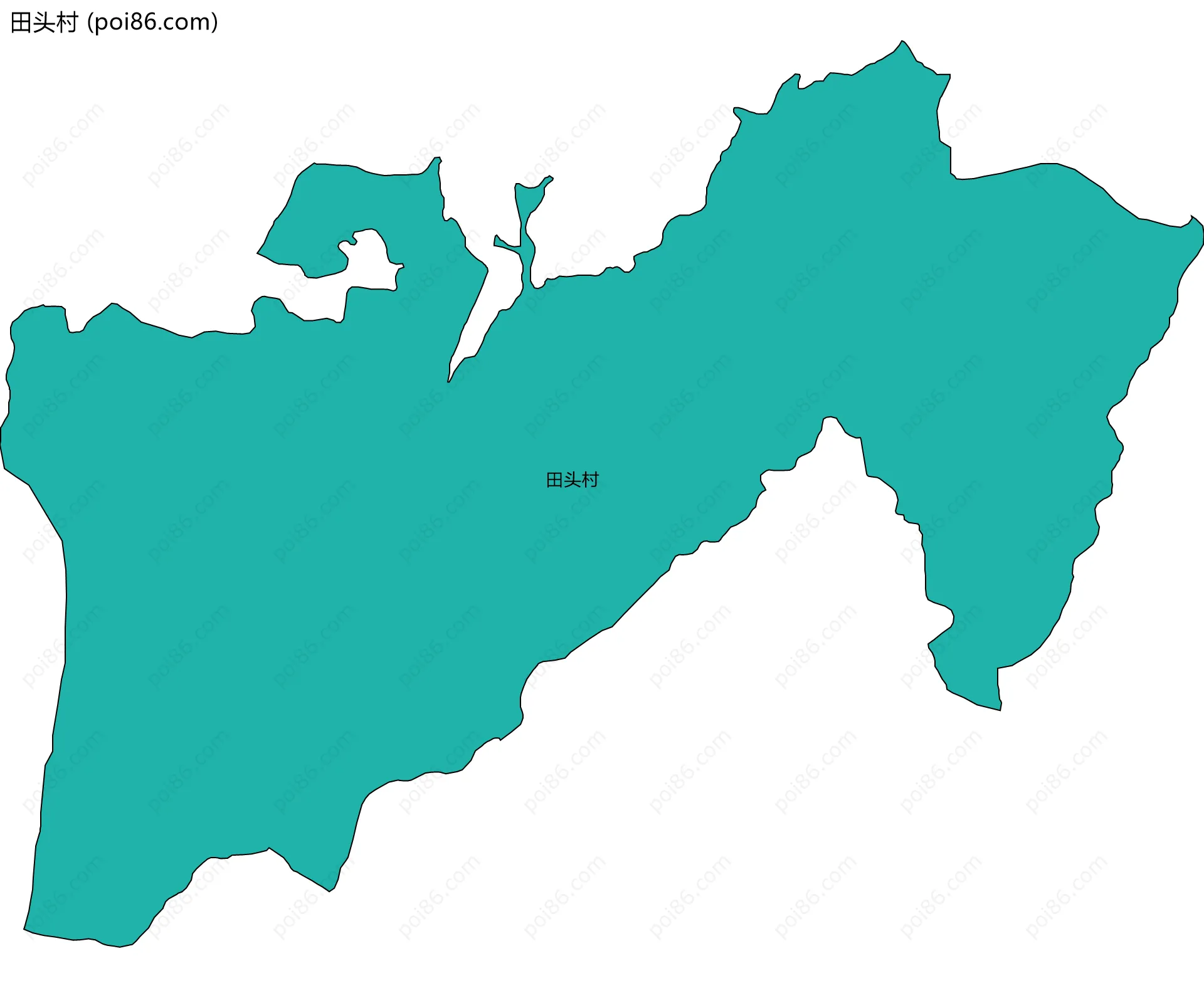 田头村边界地图