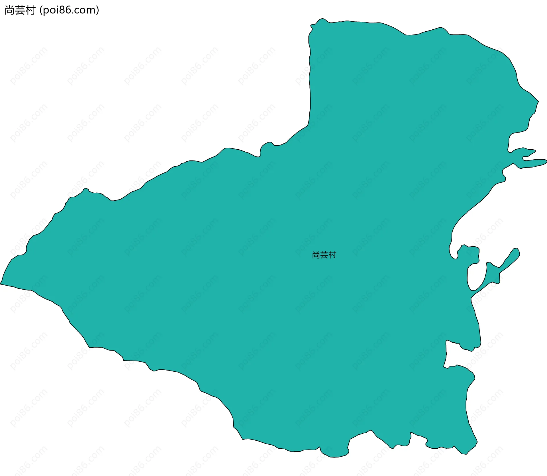 尚芸村边界地图