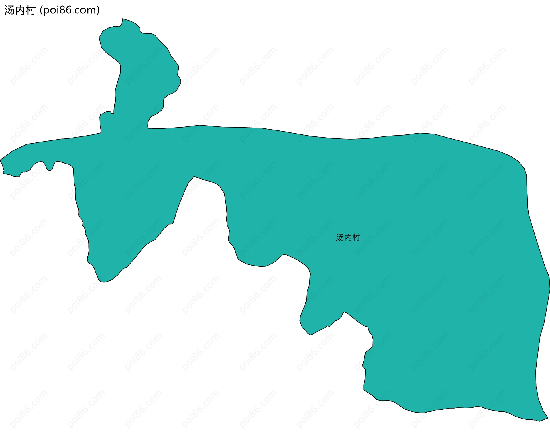 汤内村边界地图