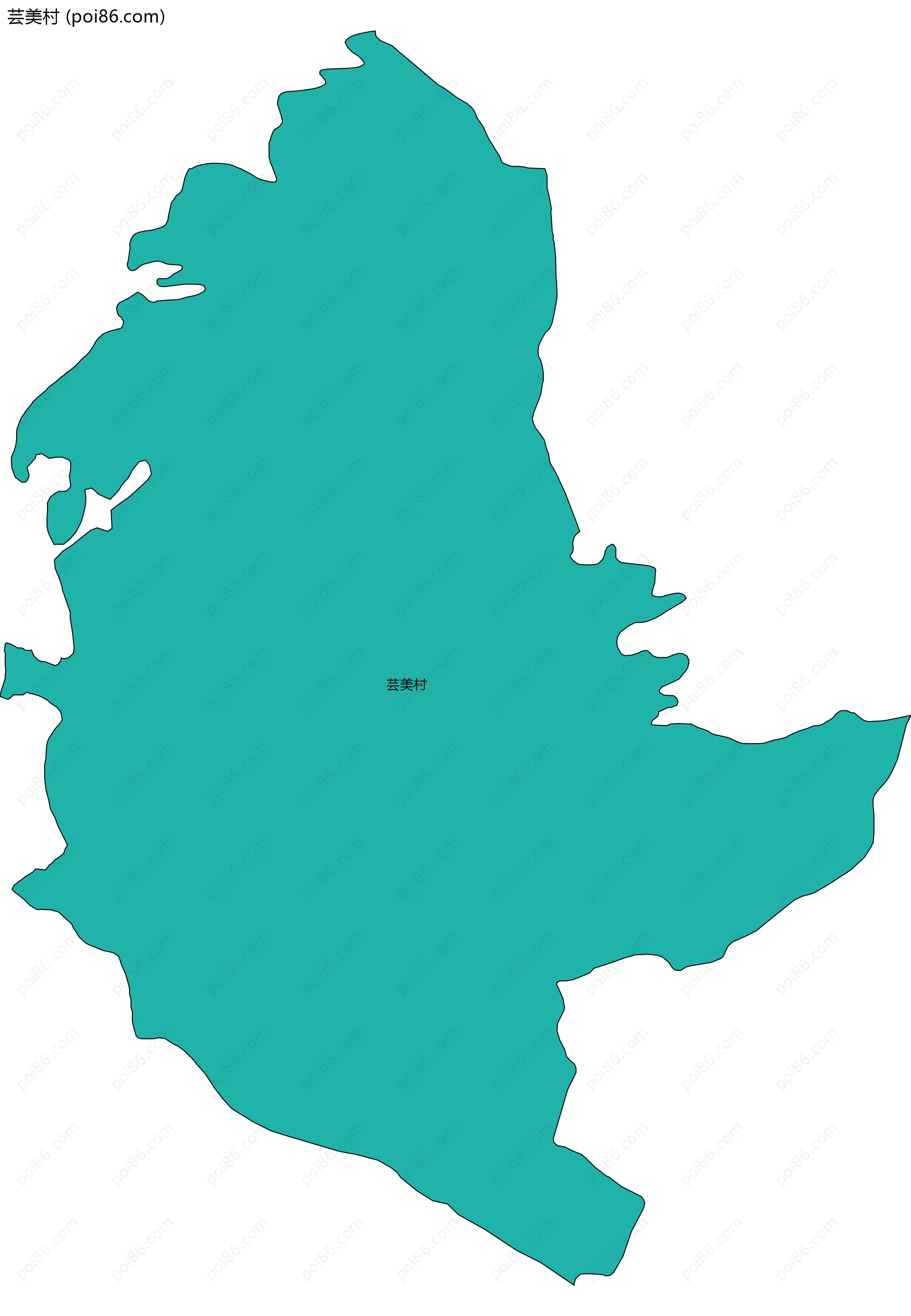 芸美村边界地图