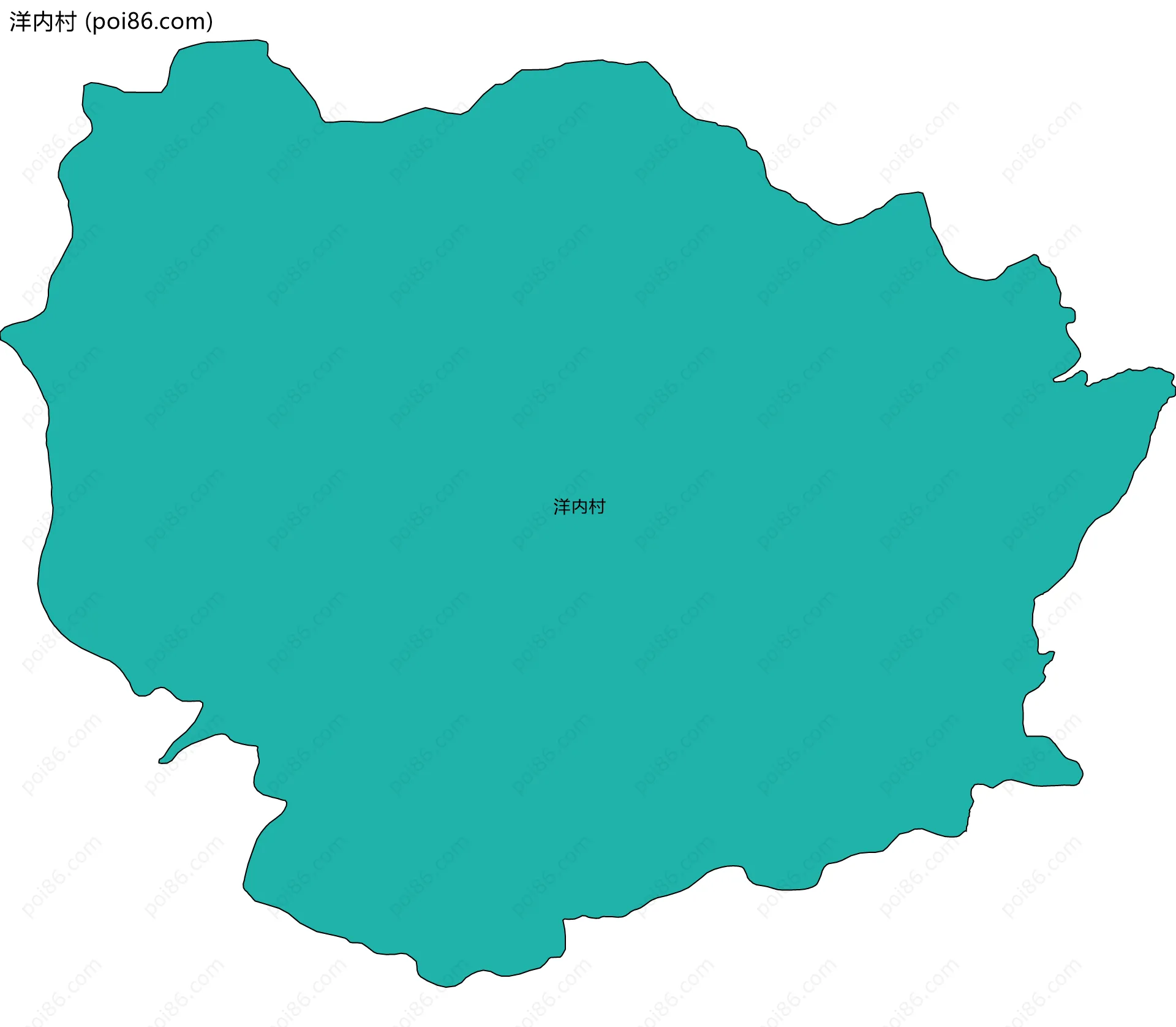 洋内村边界地图