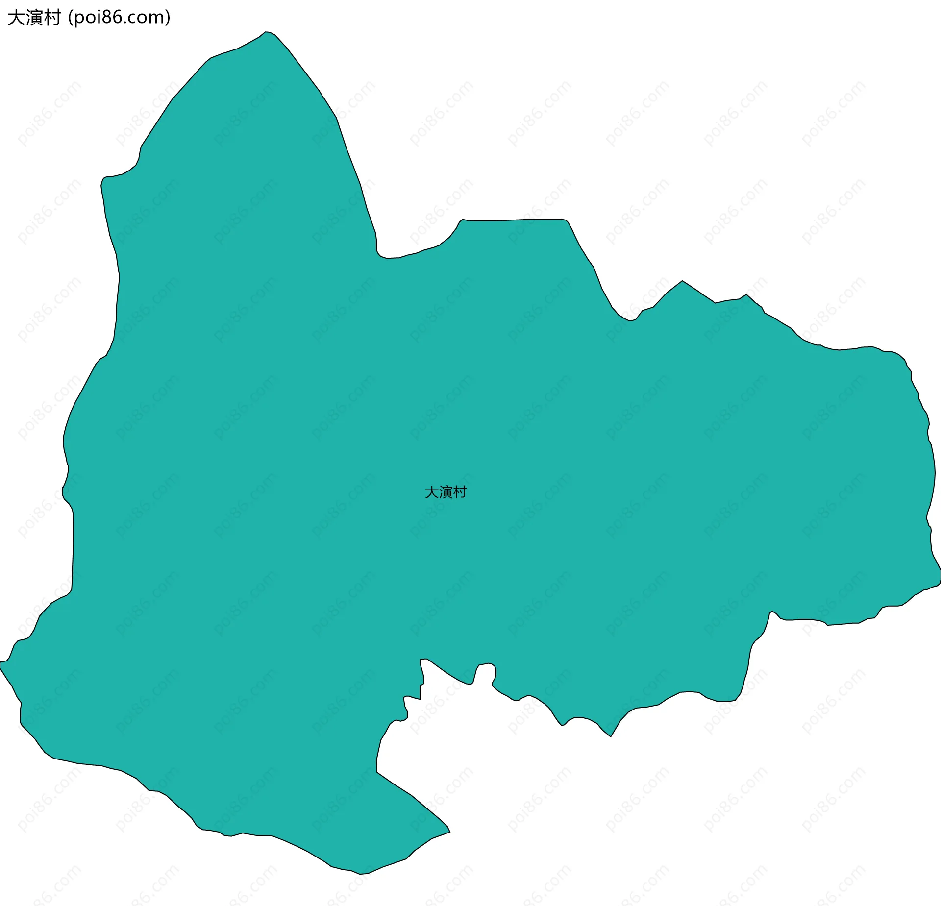 大演村边界地图