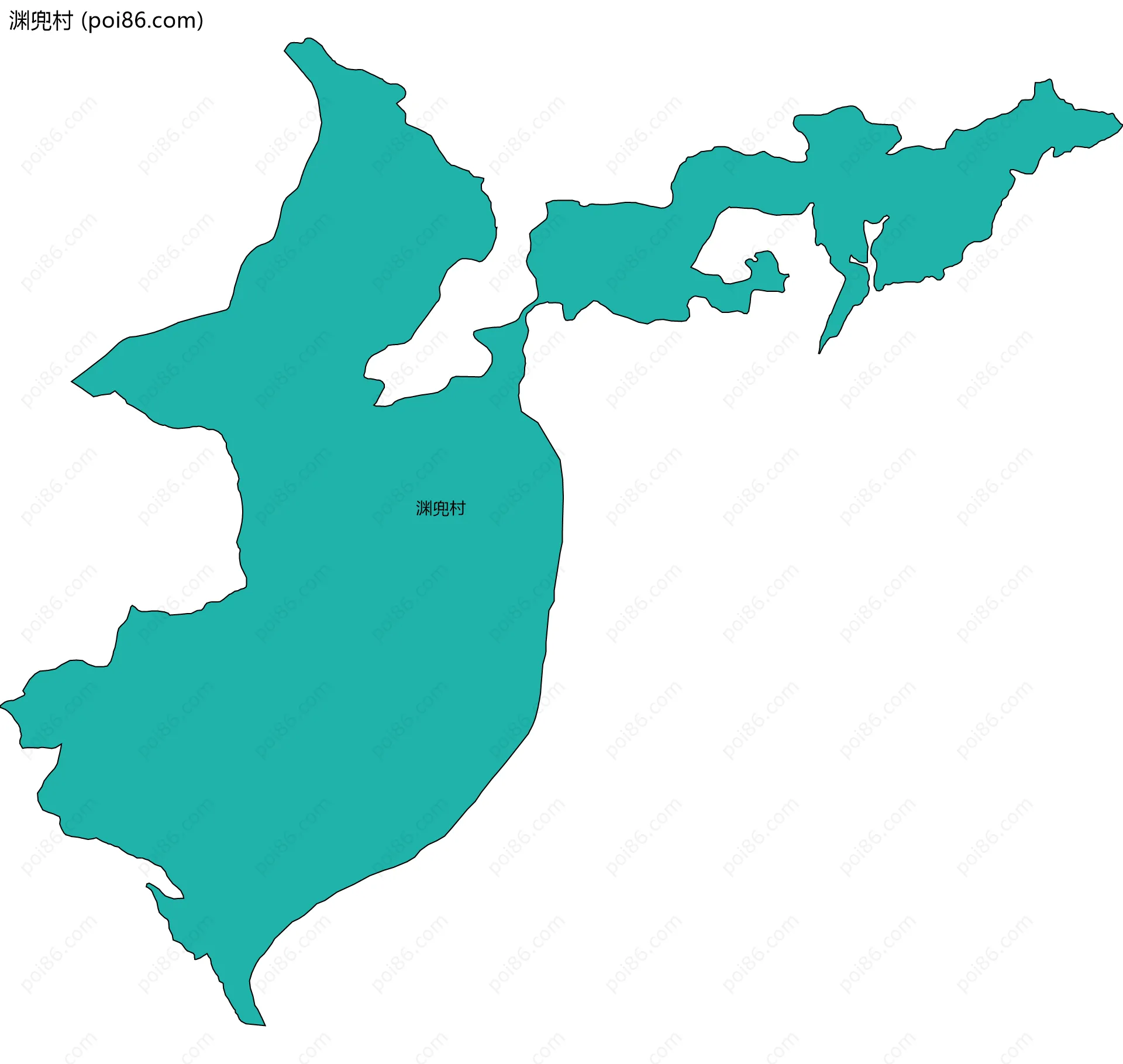 渊兜村边界地图