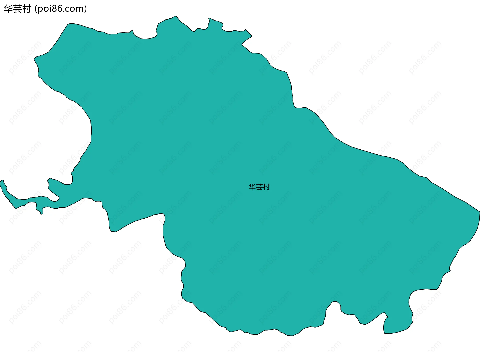 华芸村边界地图