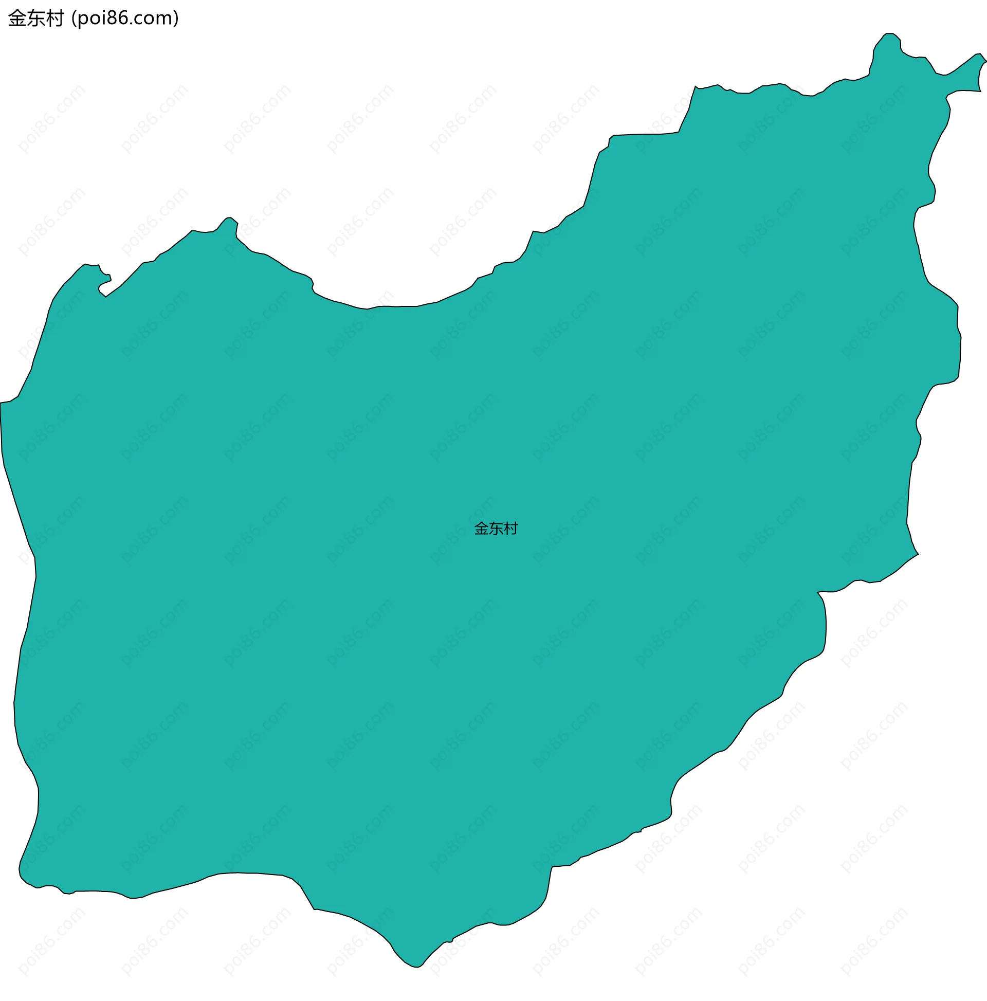 金东村边界地图
