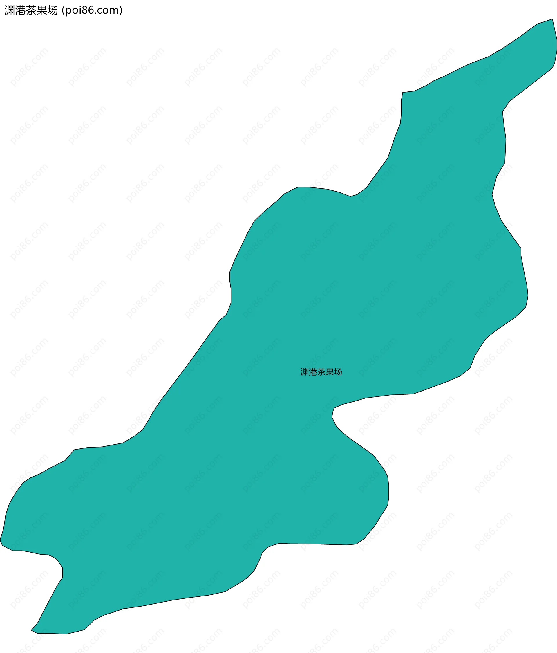 渊港茶果场边界地图