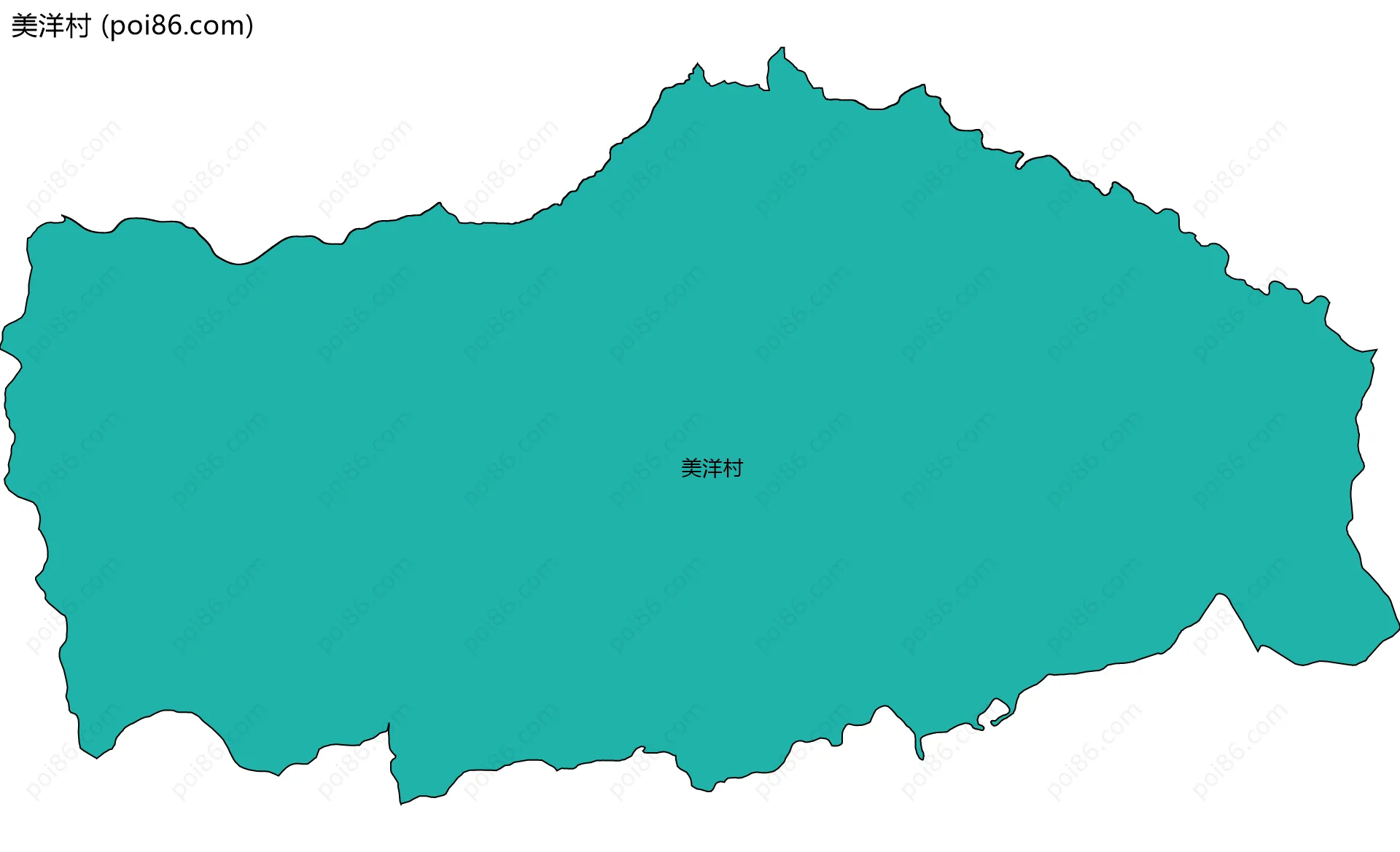 美洋村边界地图