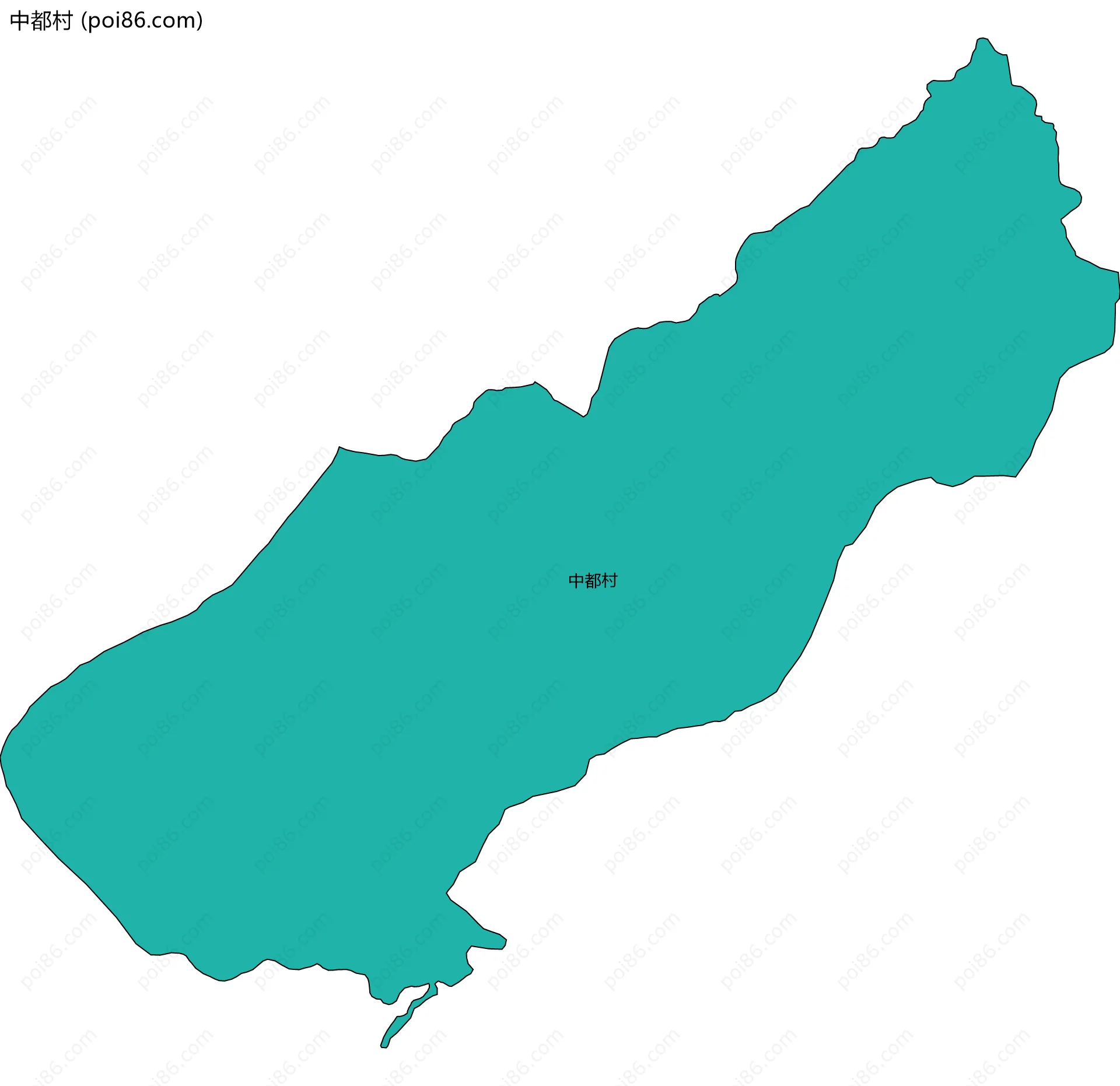 中都村边界地图